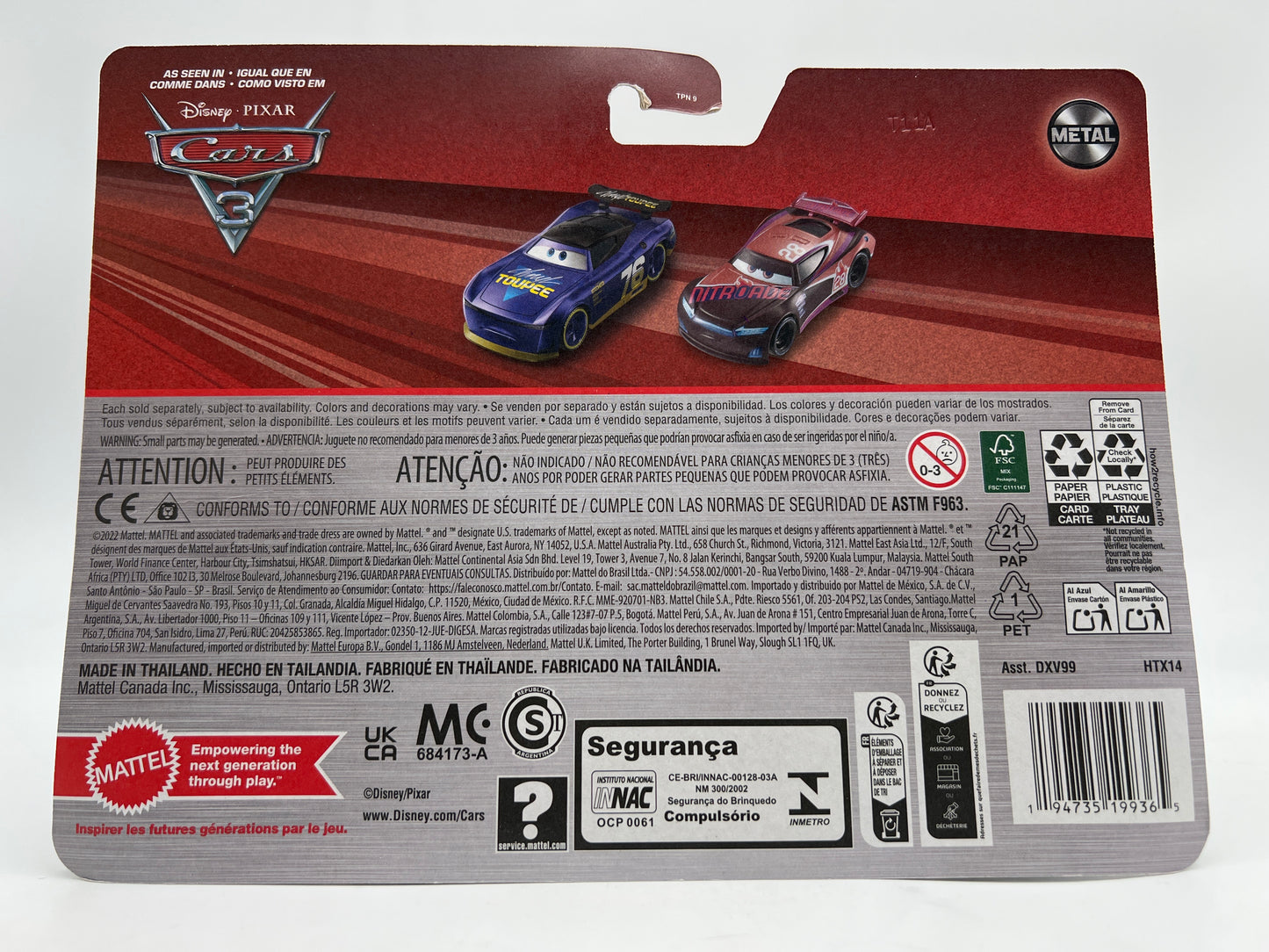 Disney Pixar Cars 2 Pack M Fast Fong & Kris Revstopski