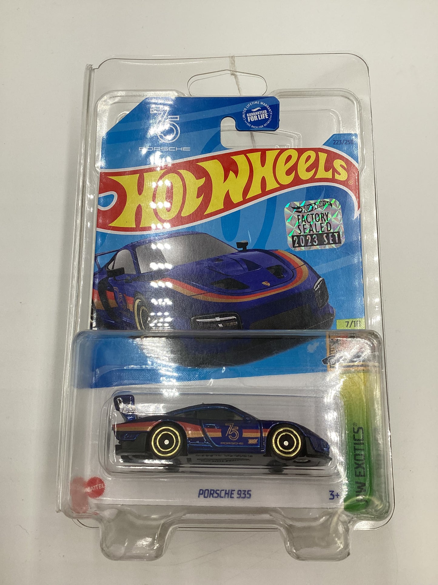 2023 Hot Wheels Super Treasure Hunt #223 Porsche 935 Blue Factory Sealed W/ Protector