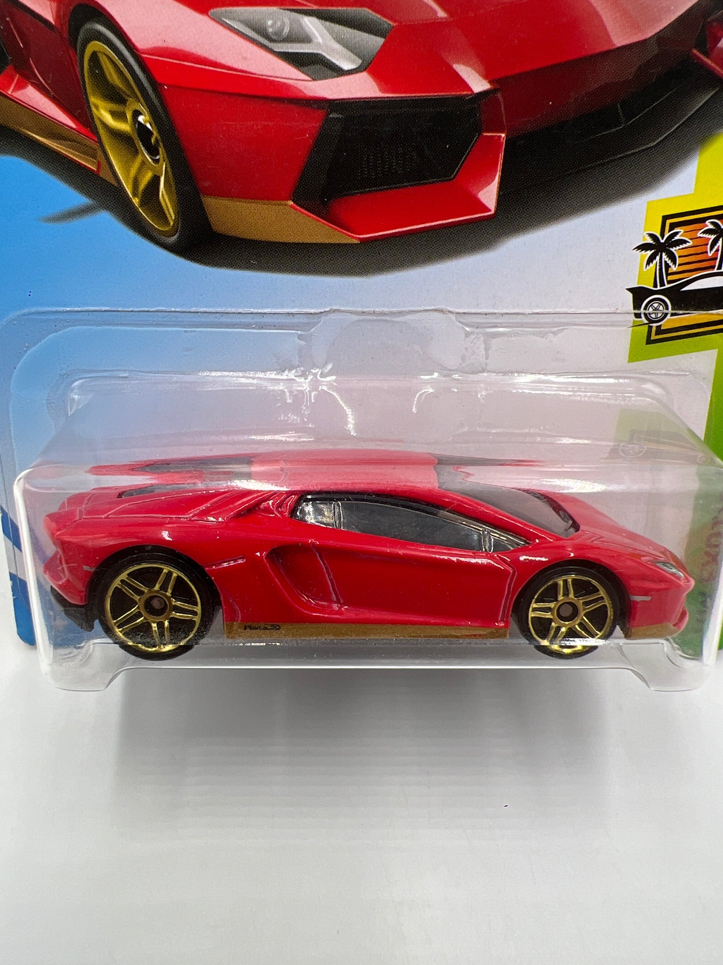 2018 Hot Wheels Exotics #239 Lamborghini Aventador Miura Homage Red 102B