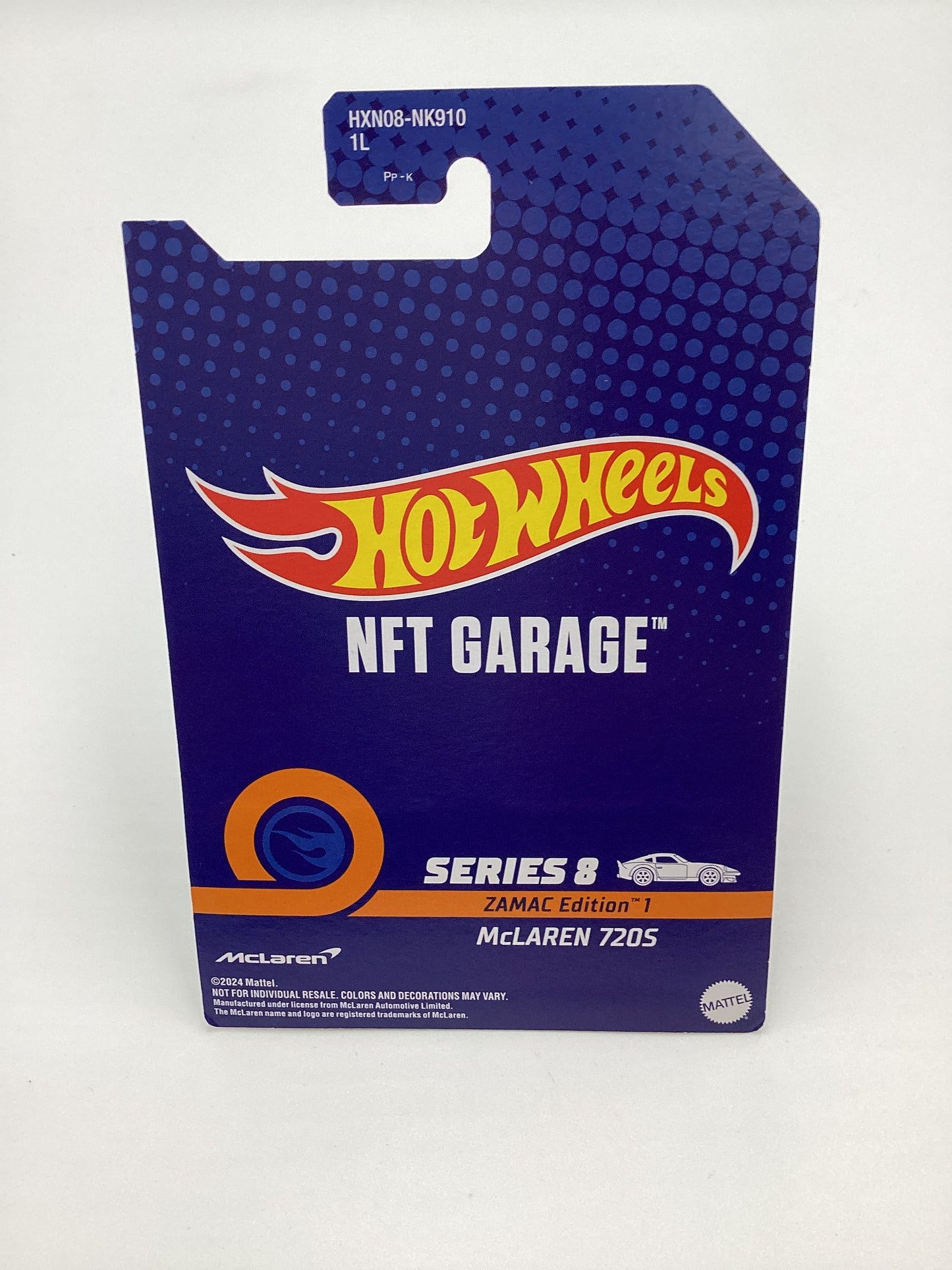 2024 Hot Wheels NFT Garage Series 8 McLaren 720S Zamac Edition