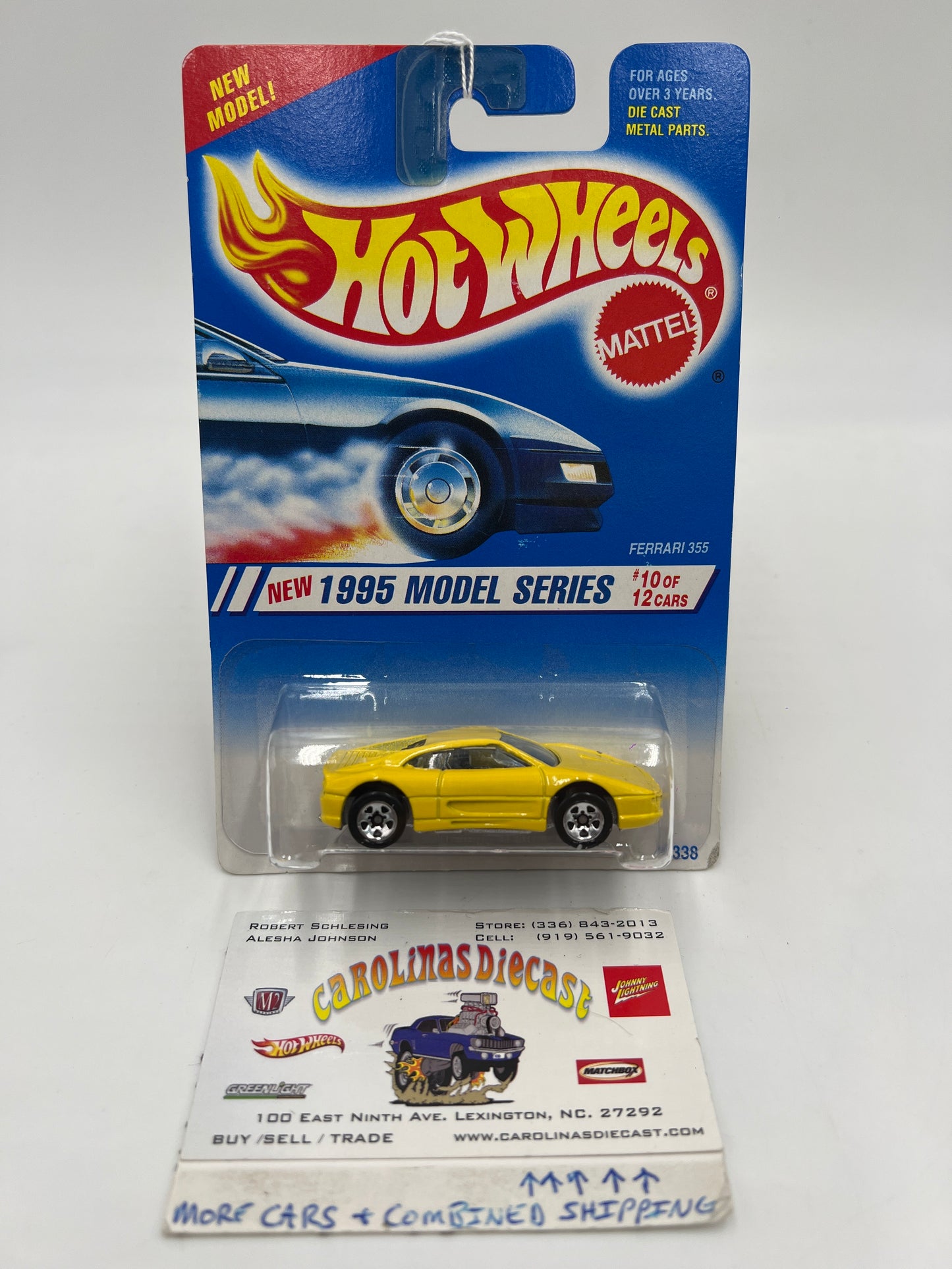 1995 Hot Wheels Model Series #350 Ferrari 355 Yellow 5 SP Wheels