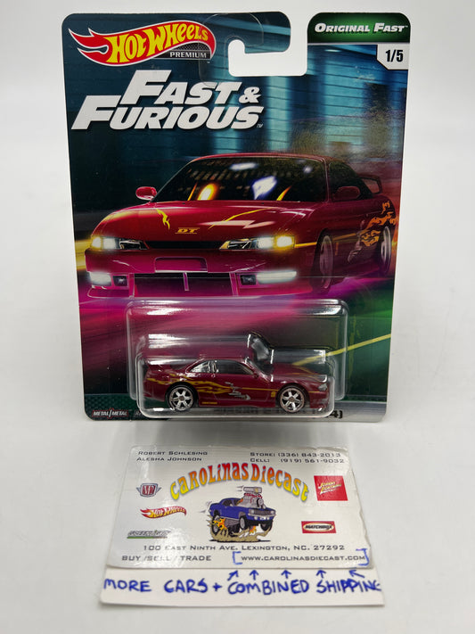 Hot Wheels Fast & Furious Original Fast #1 Nissan 240SX S14 Red W/Protector