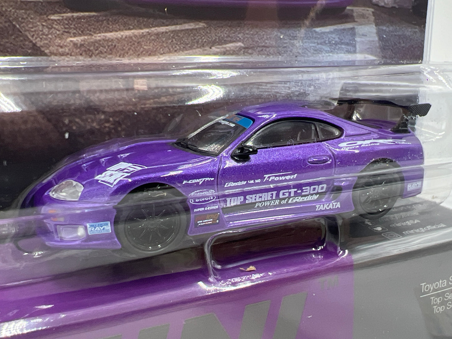 Mini GT #1067 Toyota Supra A80 Top Secret GT-300 Purple 237G