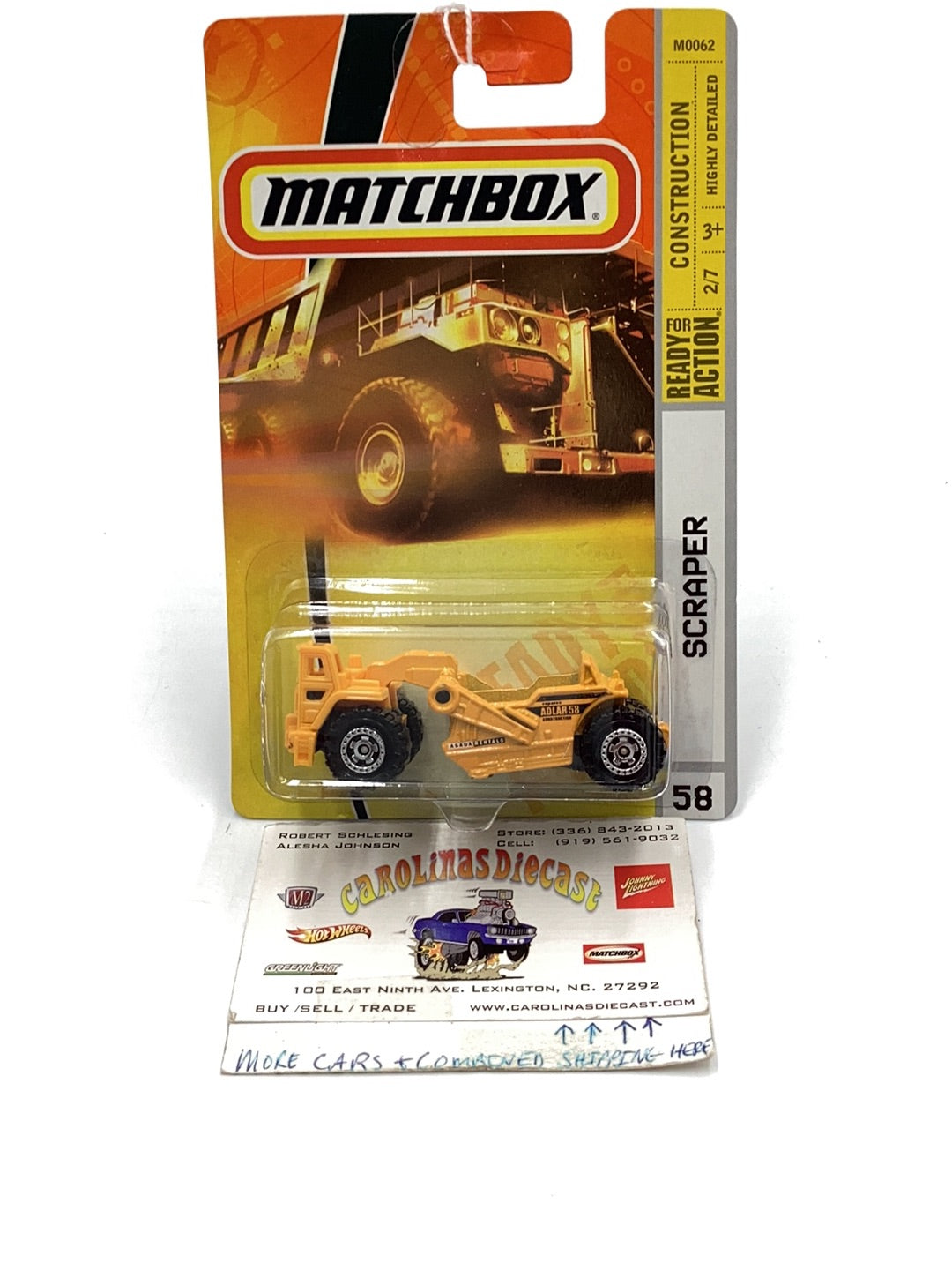 Matchbox 2008 #58 Scraper 207B