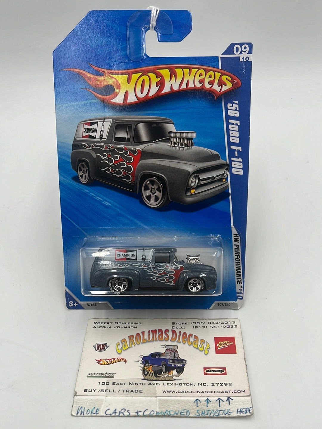 2010 Hot Wheels Performance ‘56 Ford F-100 Silver Walmart Exclusive 107/240 236D