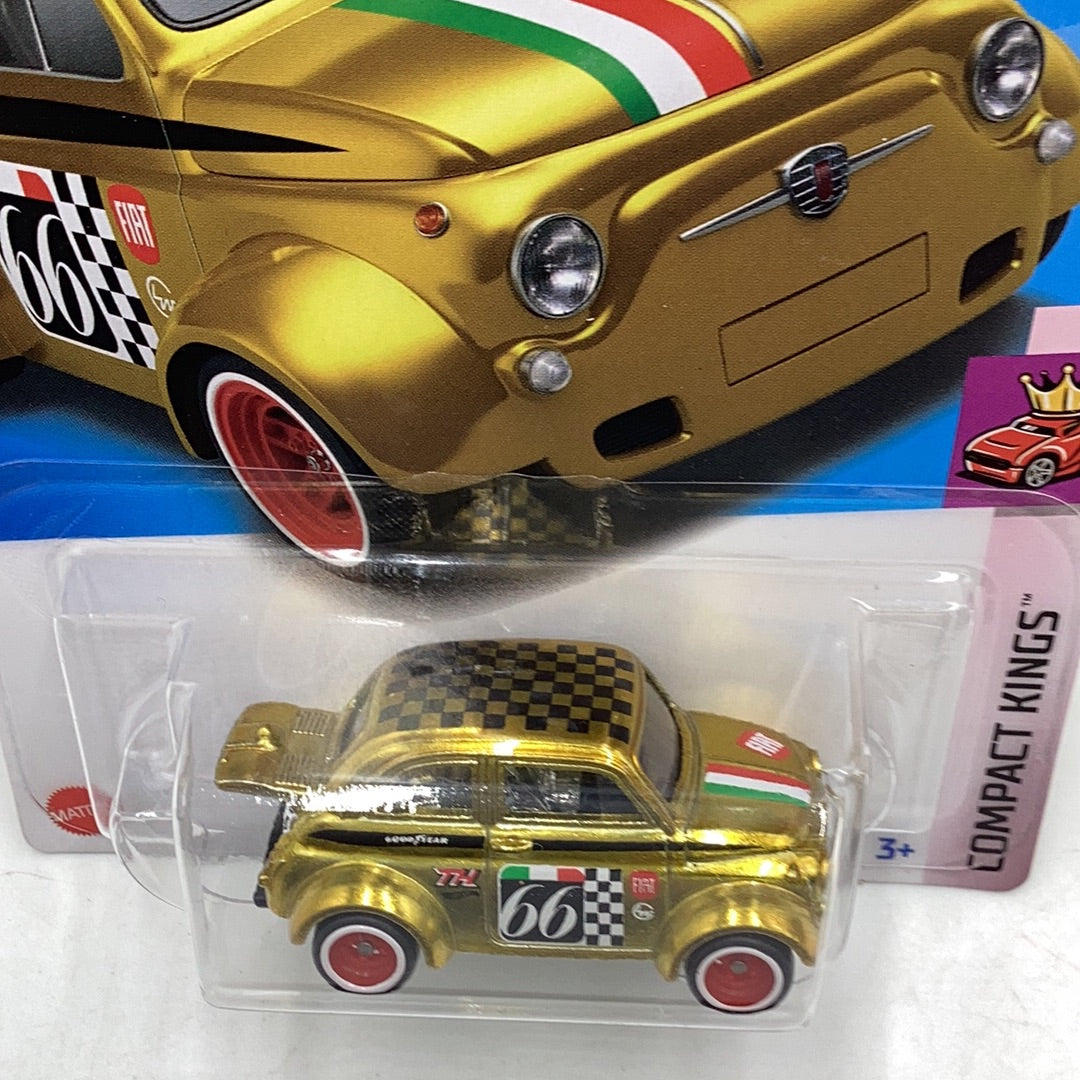 Hot Wheels 2024 E Case Super Treasure Hunt #117 60s Fiat 500D Modificado with protector