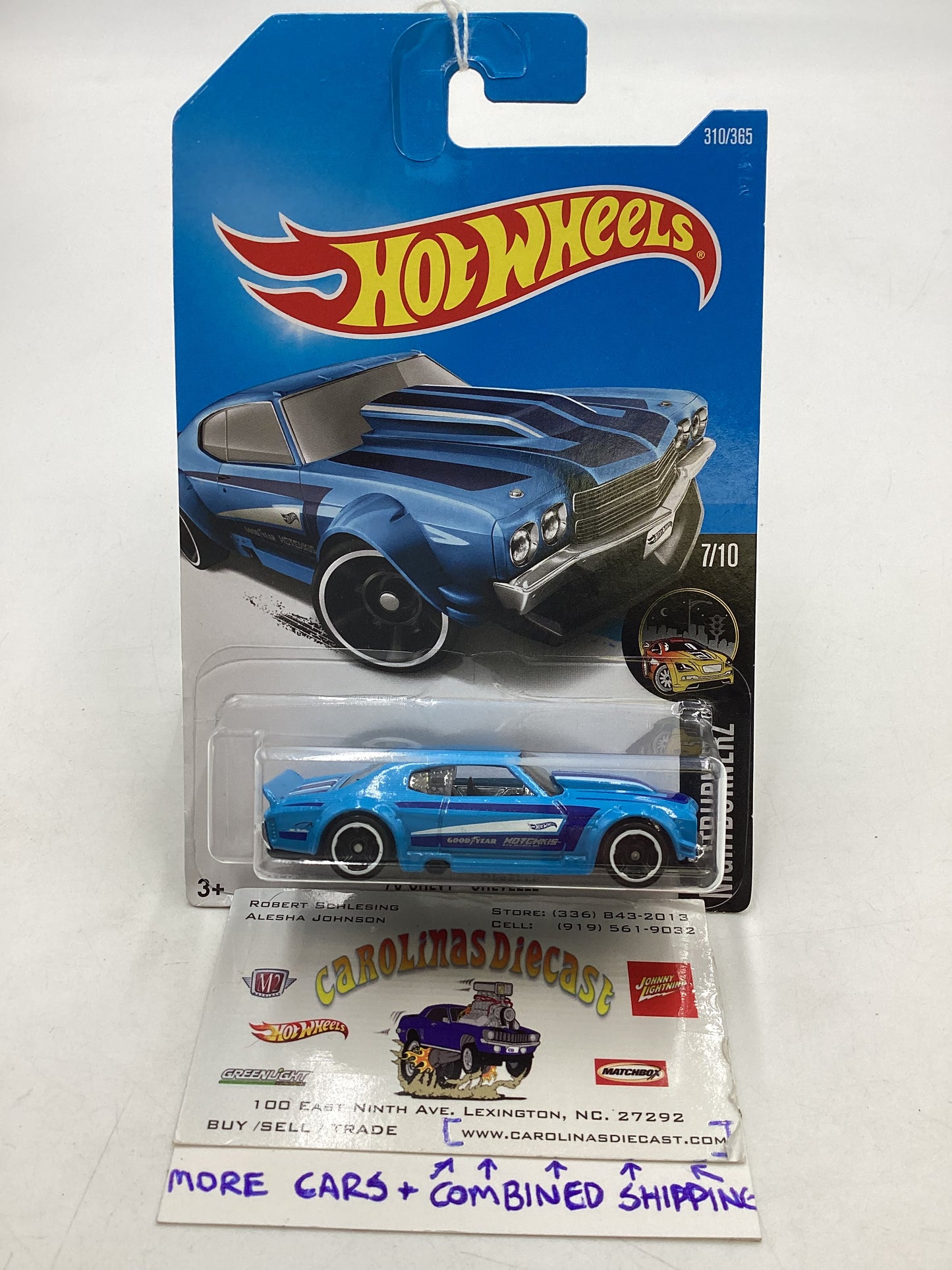 2017 Hot wheels #310 70 Chevy Chevelle 3E