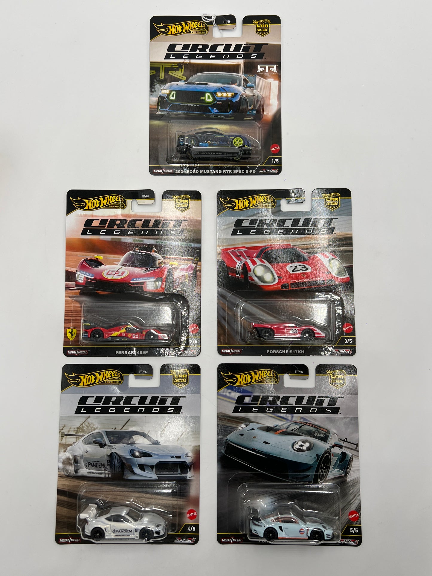 2025 Hot Wheels Car Culture Premium Circuit Legends Complete Set Of 5