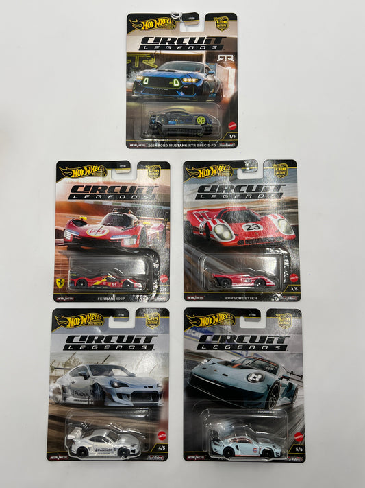 2025 Hot Wheels Car Culture Premium Circuit Legends Complete Set Of 5