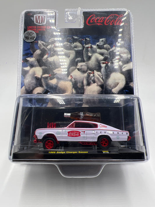 M2 Machines Coca Cola CHASE 1966 Dodge Charger Gasser White SK05