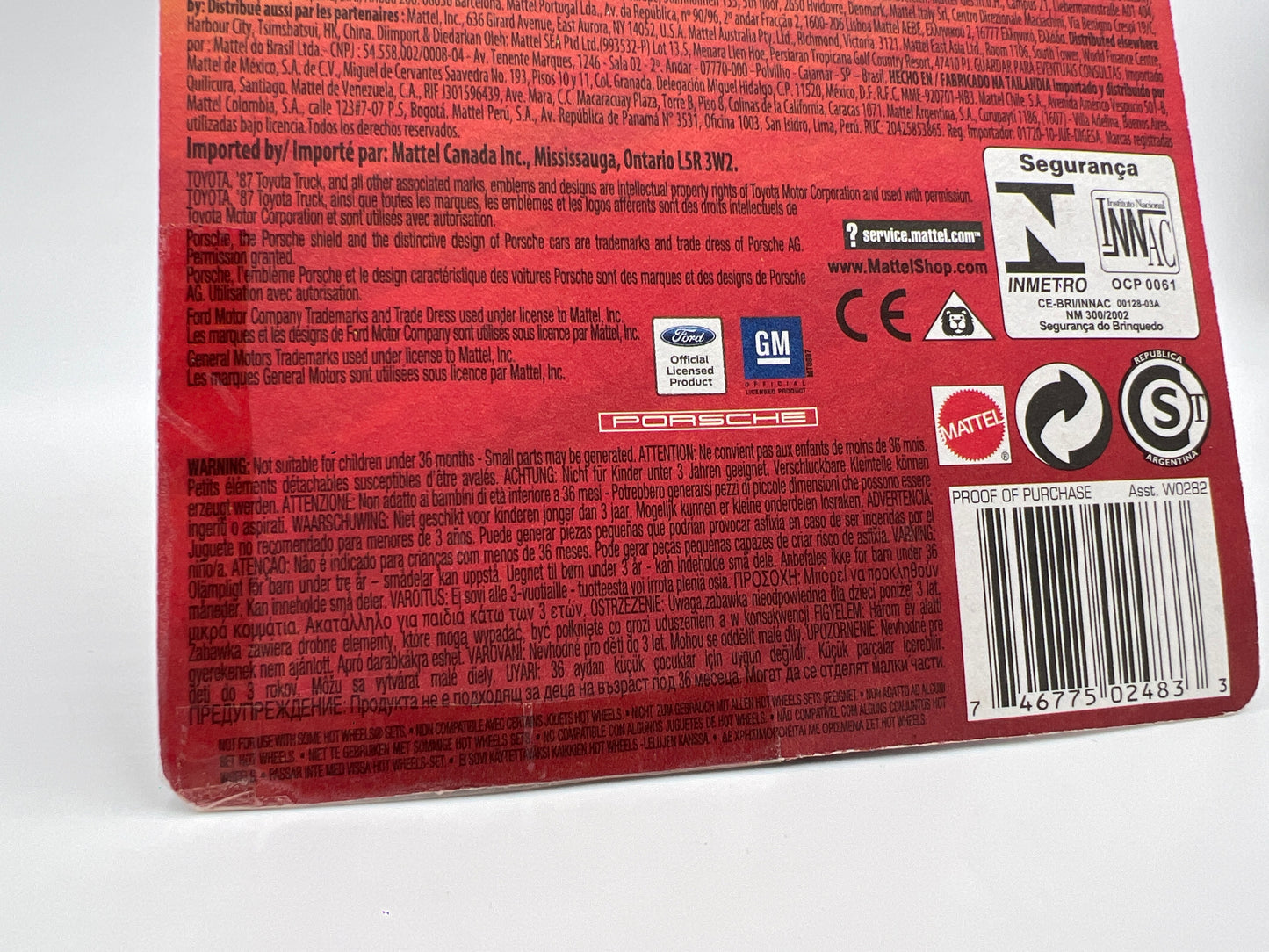 2011 Hot Wheels The Hot Ones Target Exclusive 87 Toyota Truck Red W/Protector VHTF Taped Blister