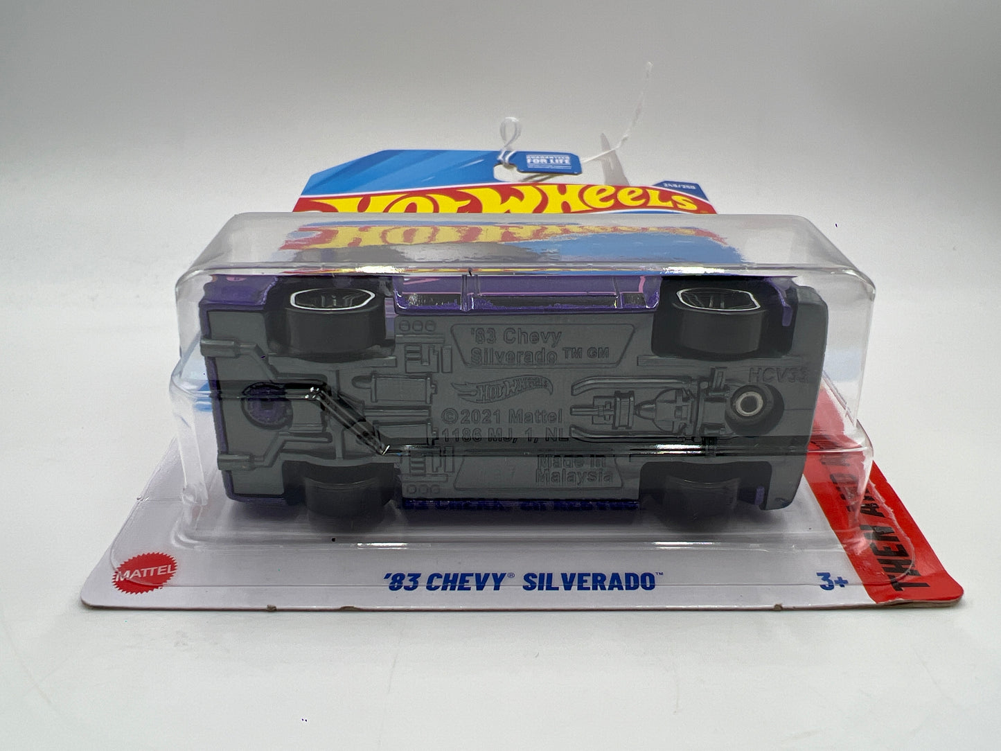 2025 Hot Wheels Dollar General Exclusive #249 83 Chevy Silverado Purple W/Protector