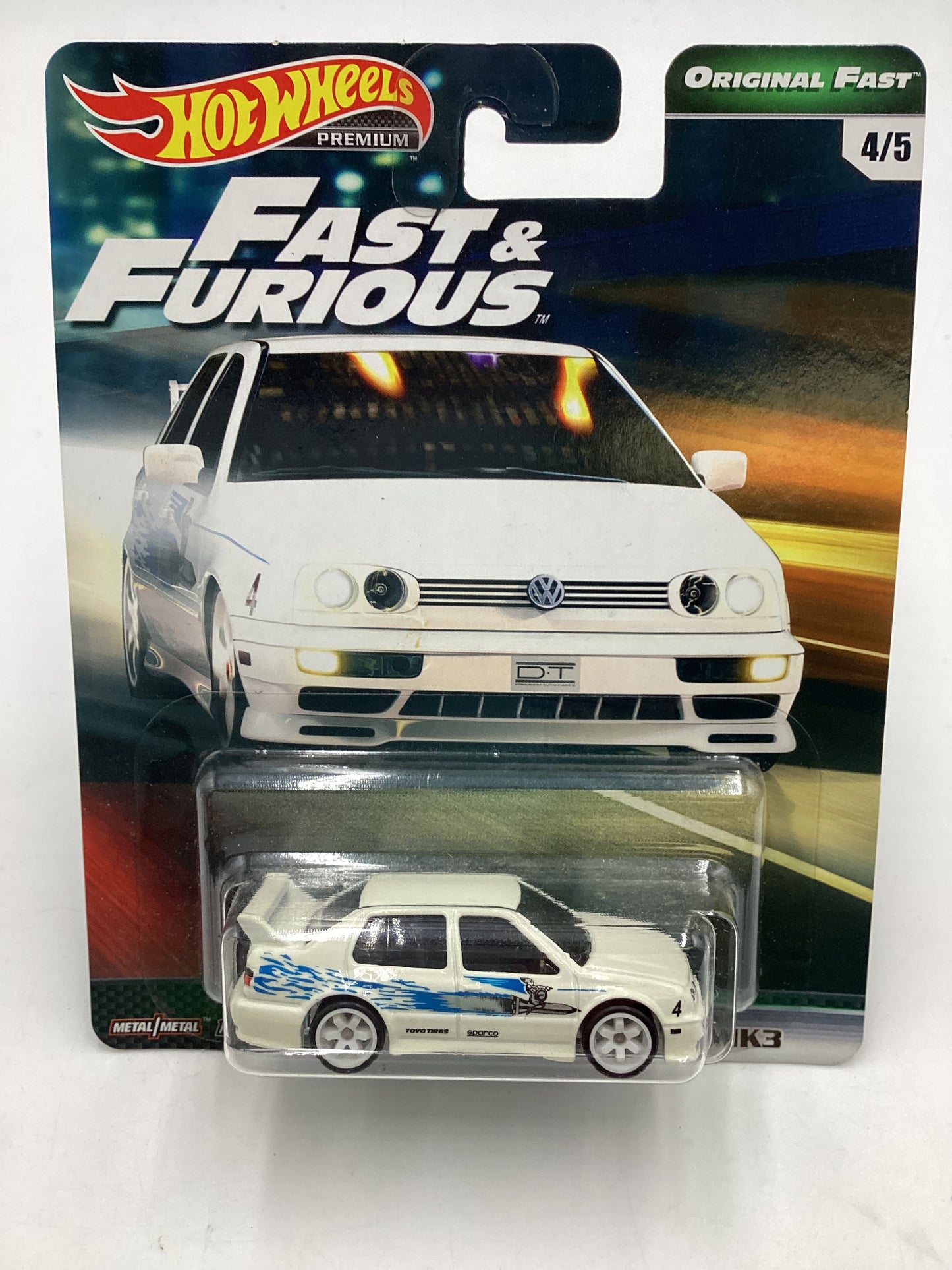 Hot Wheels Fast and furious Original Fast 4/5 #4 Volkswagen Jetta MK3 W/ protector