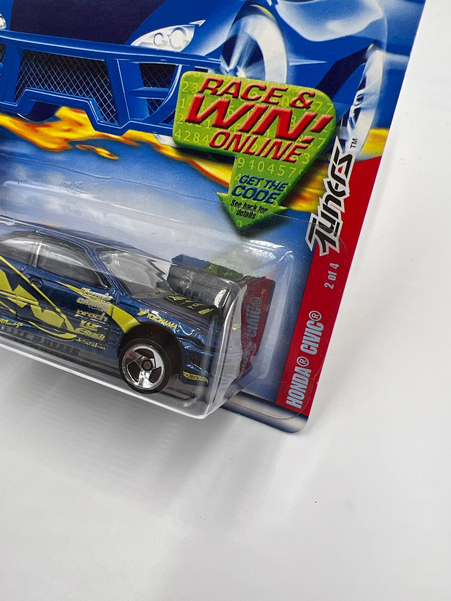 2002 Hot Wheels Tuners Collector #64 Honda Civic Blue 75B
