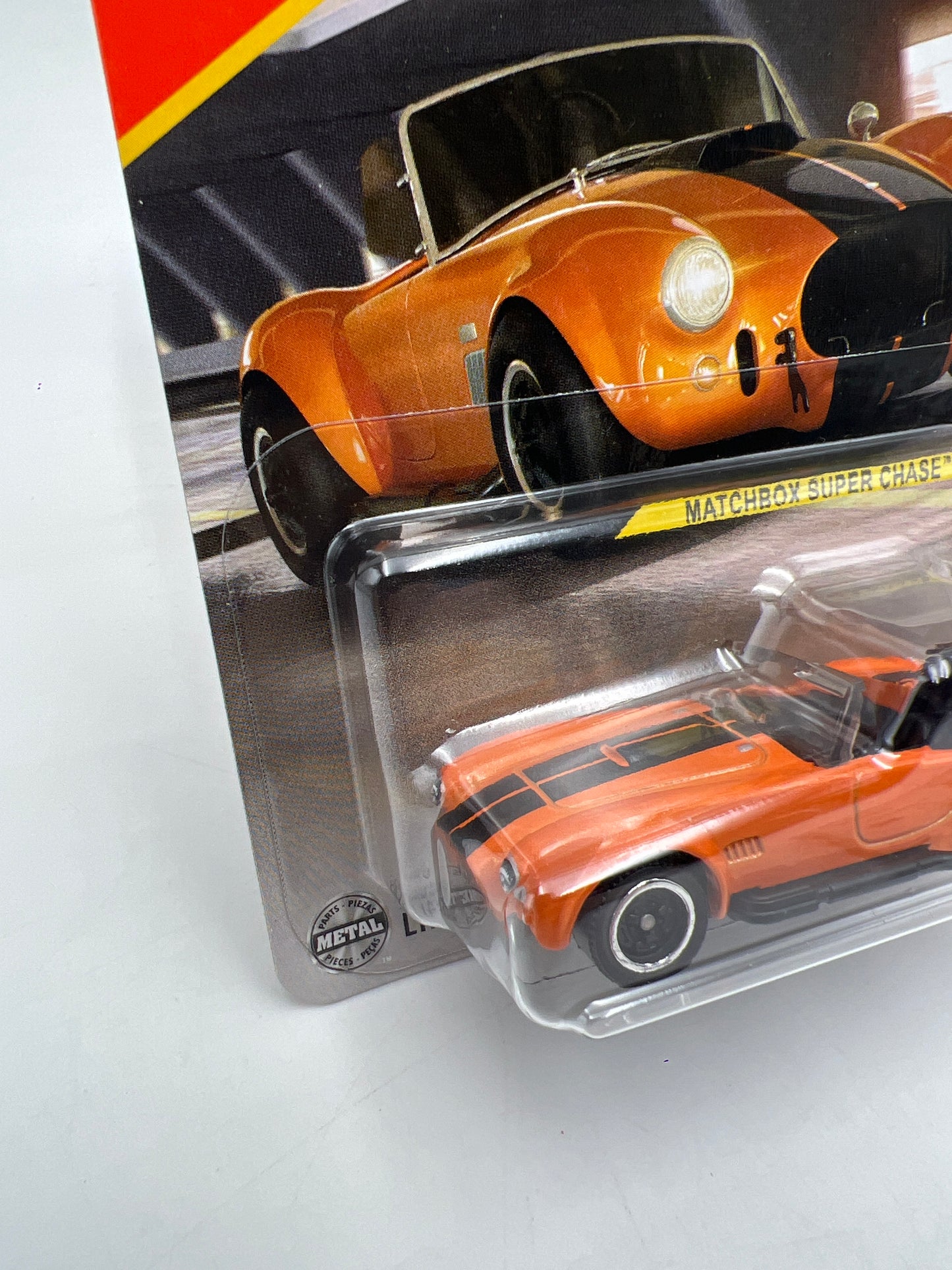 2025 Matchbox Super Chase 1965 Shelby Cobra 427 Orange W/Protector
