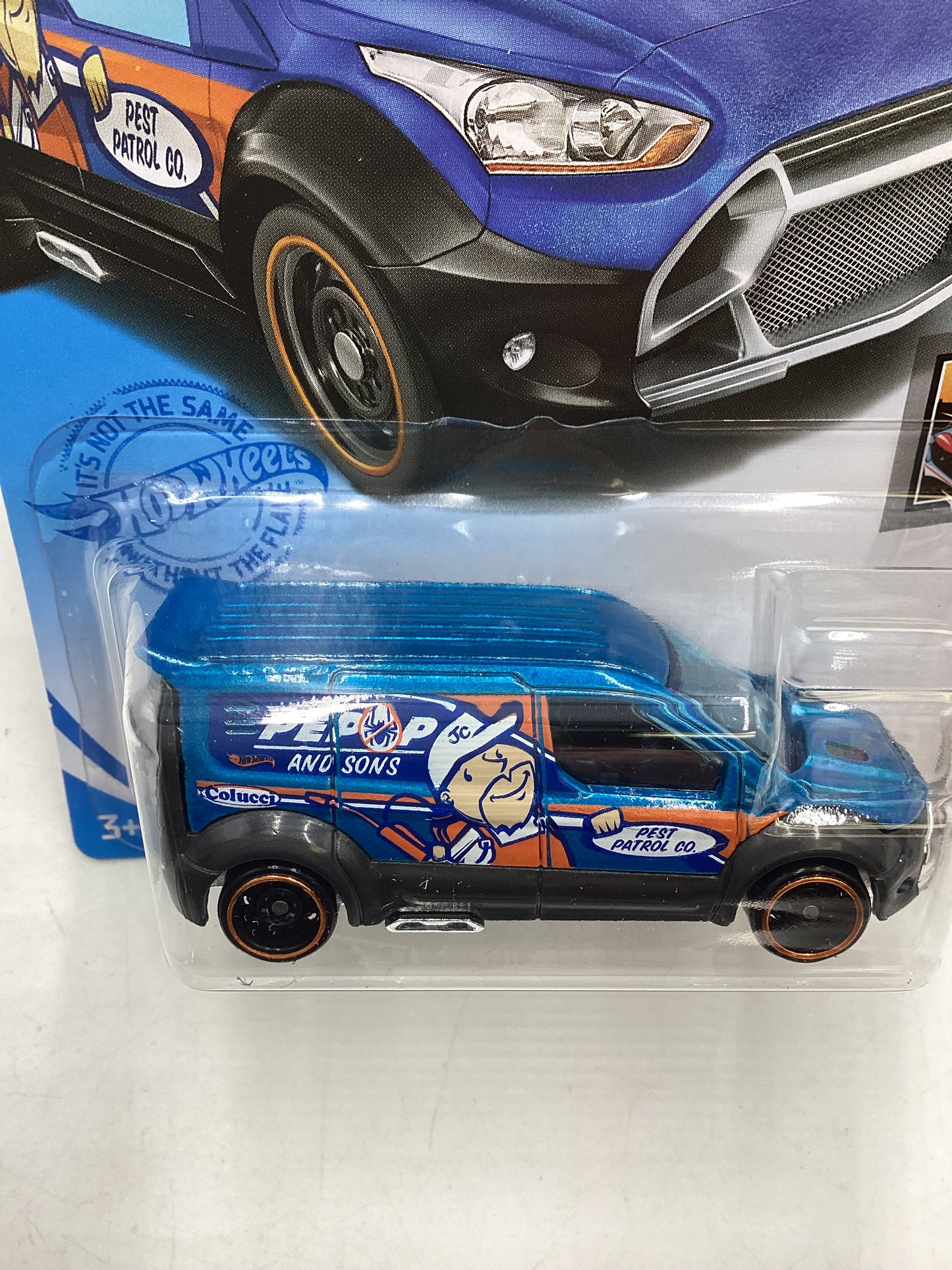 2021 Hot Wheels #7 Ford Transit Connect Blue 31i