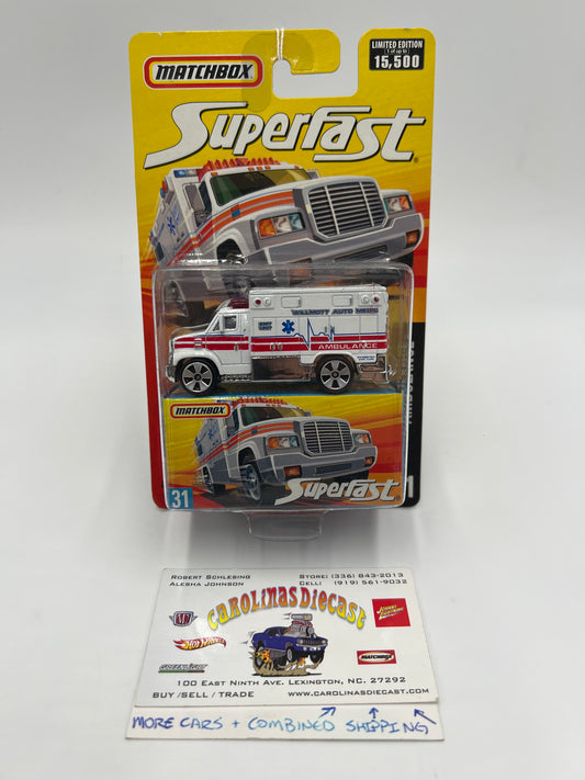 Matchbox Superfast #31 Ambulance White SR