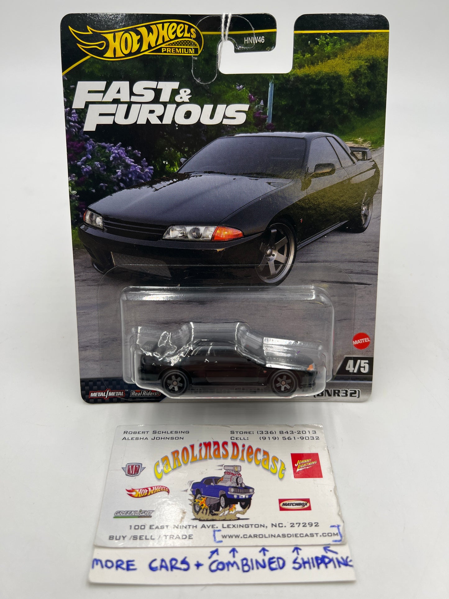 Hot Wheels Fast & Furious #4 Nissan Skyline GT-R BNR32 Black 248C