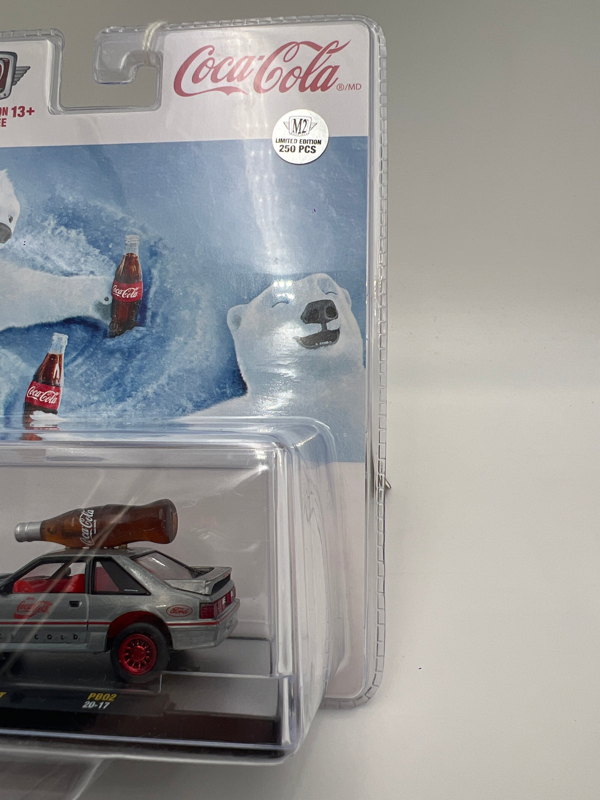 M2 Machines PB02 RAW CHASE 1/250 Coca Cola 1988 Ford Mustang GT