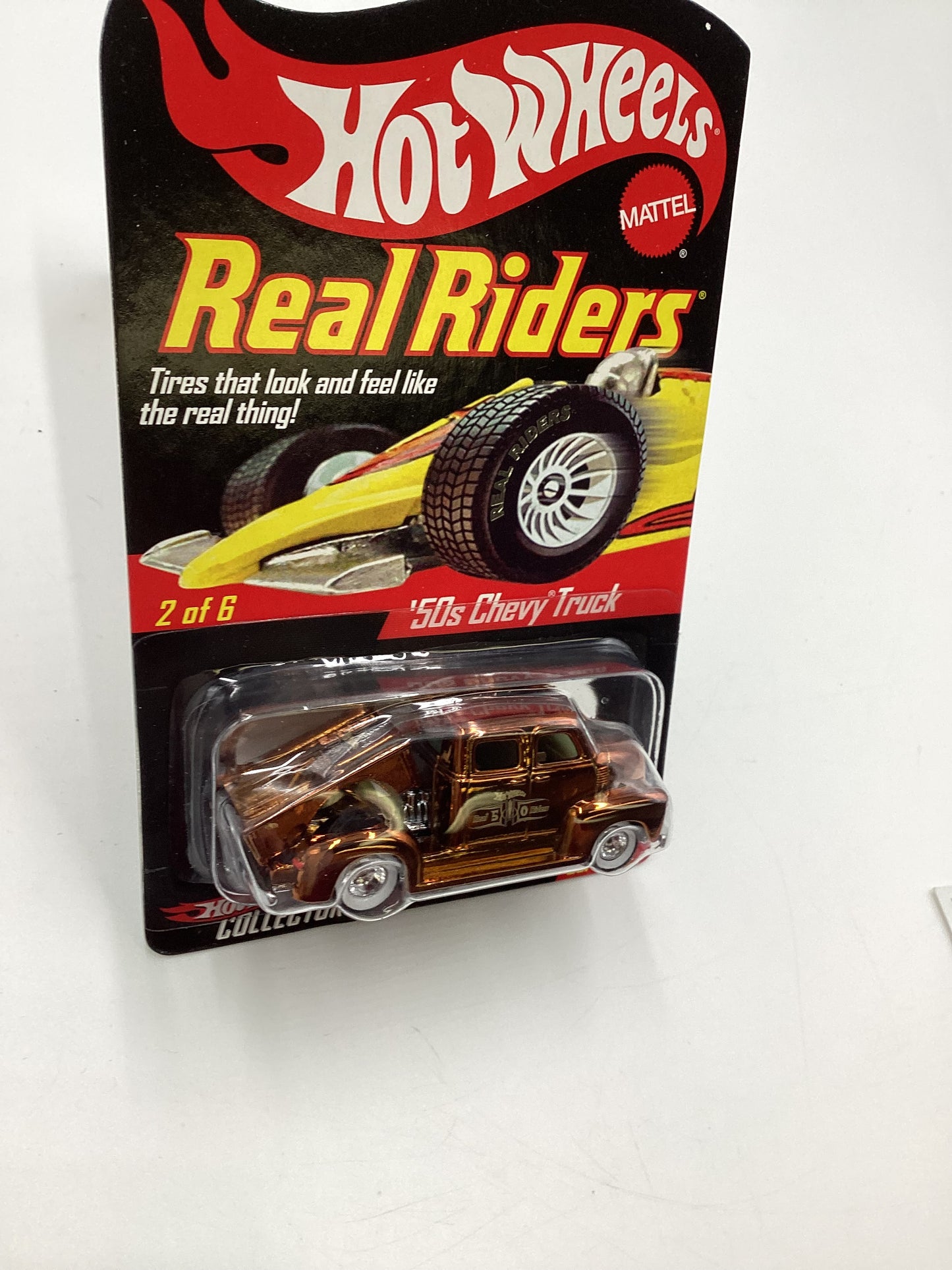 2007 Hot Wheels Real Riders RLC #8528/11000 Series 6 2/6 ‘50s Chevy Truck Copper W/Protector