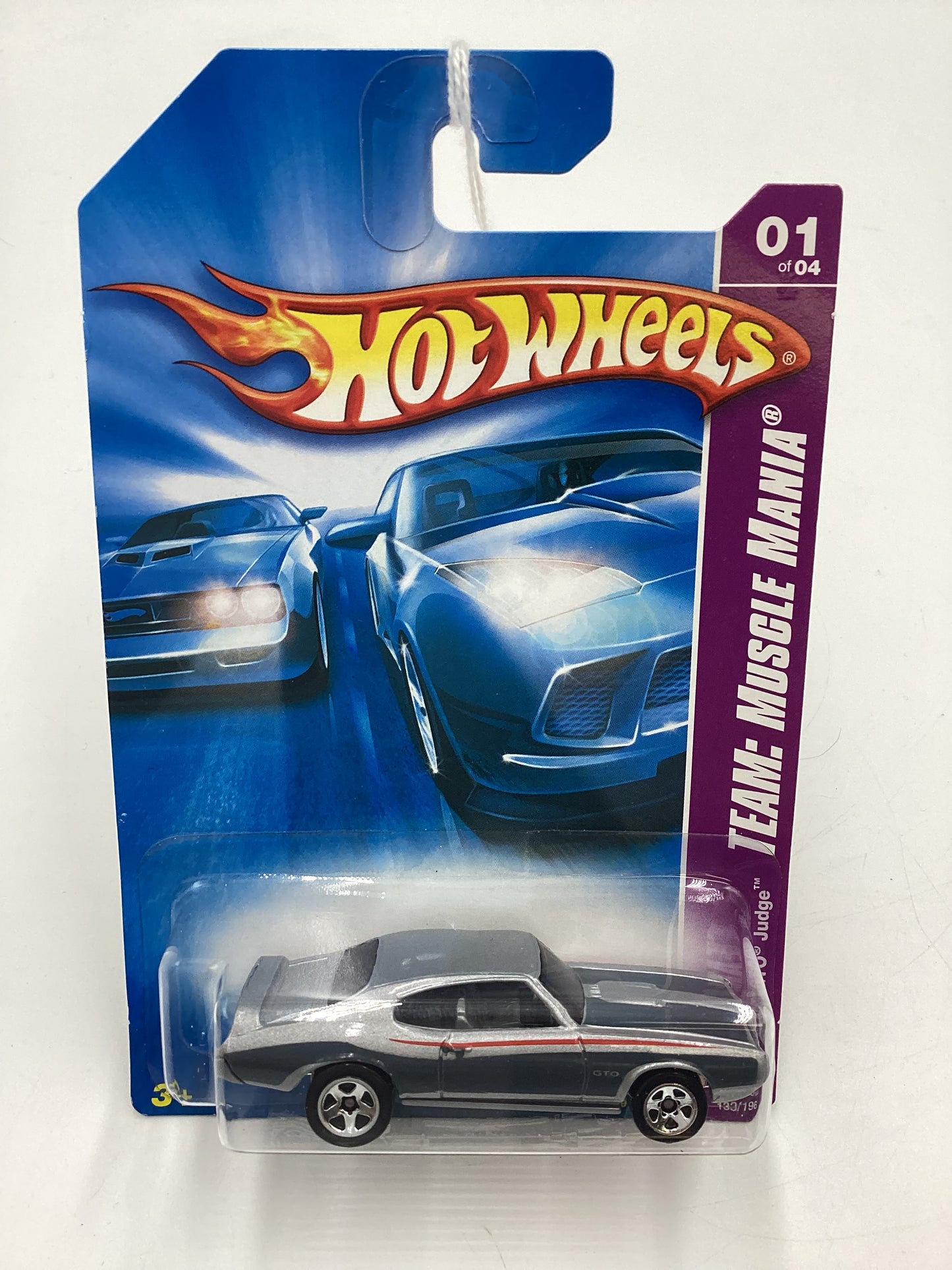 2008 Hot Wheels HW Team: Muscle Mania #133 Pontiac GTO Judge Silver 44C