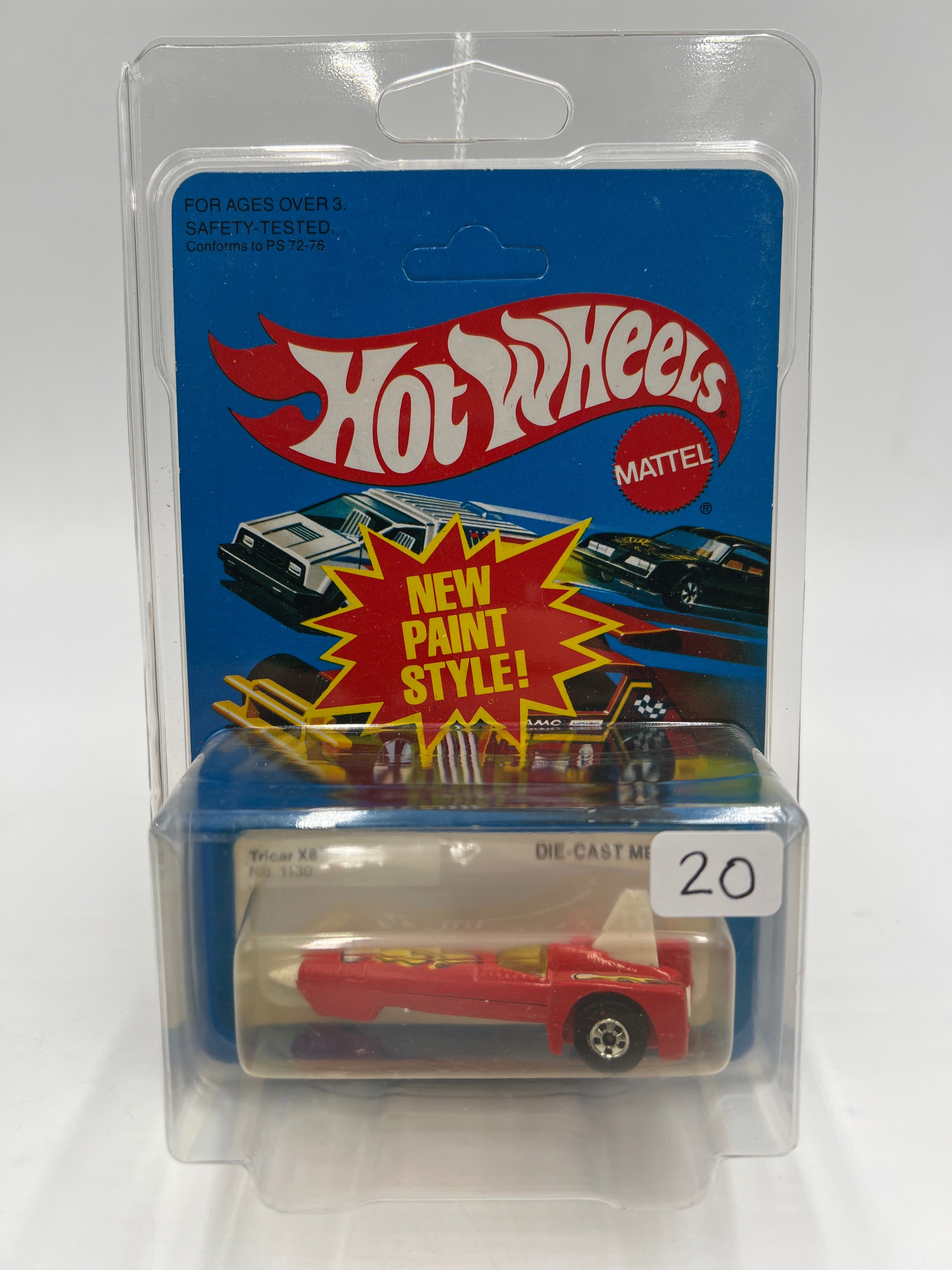 Hot Wheels Original 1981 #1130 Tricer X8 Red Unpunched New Paint