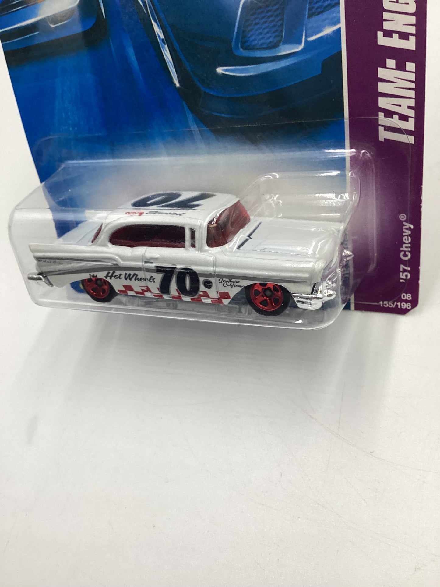 2008 Hot Wheels HW Team Engine Revealers #155 57 Chevy White 14E