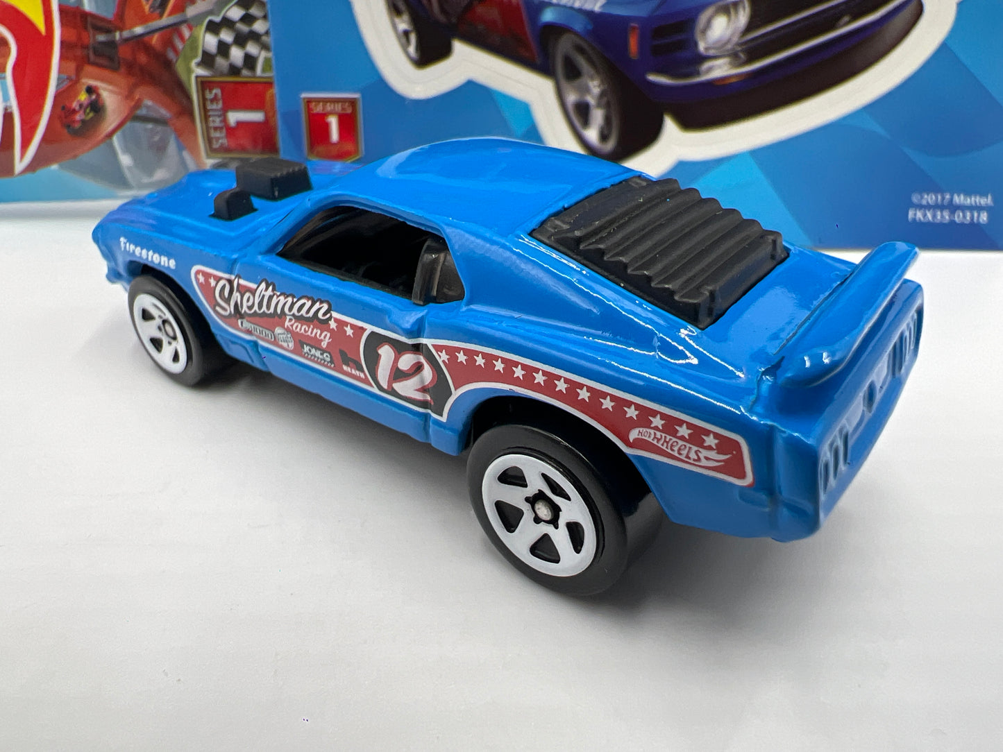 2018 Hot Wheels Mystery Models Series 1 #12 70 Ford Mustang Mach 1 Blue