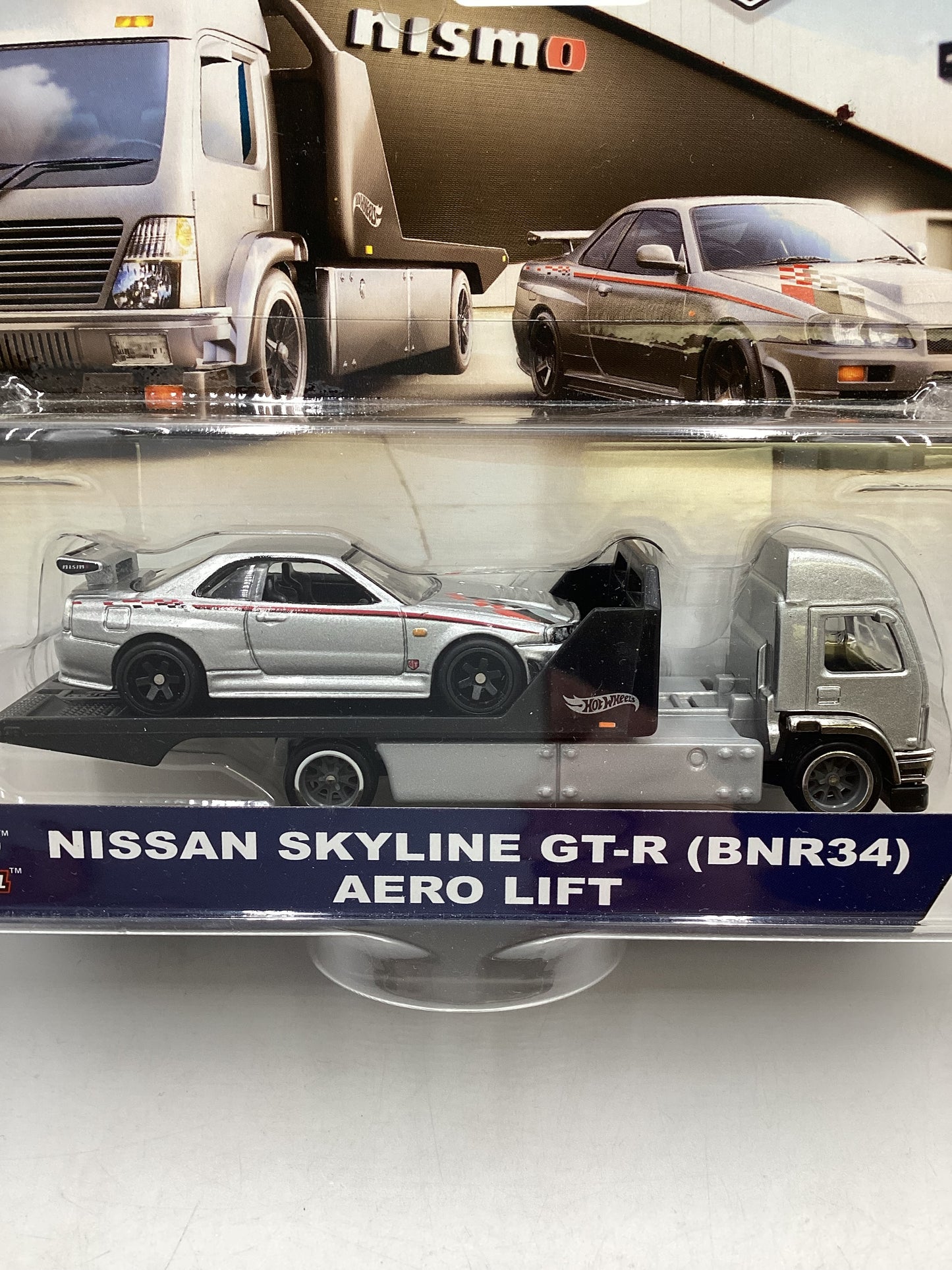 2019 Hot Wheels Team Transport #12 Nissan skyline GT-R r34 Aero Lift W/Protector