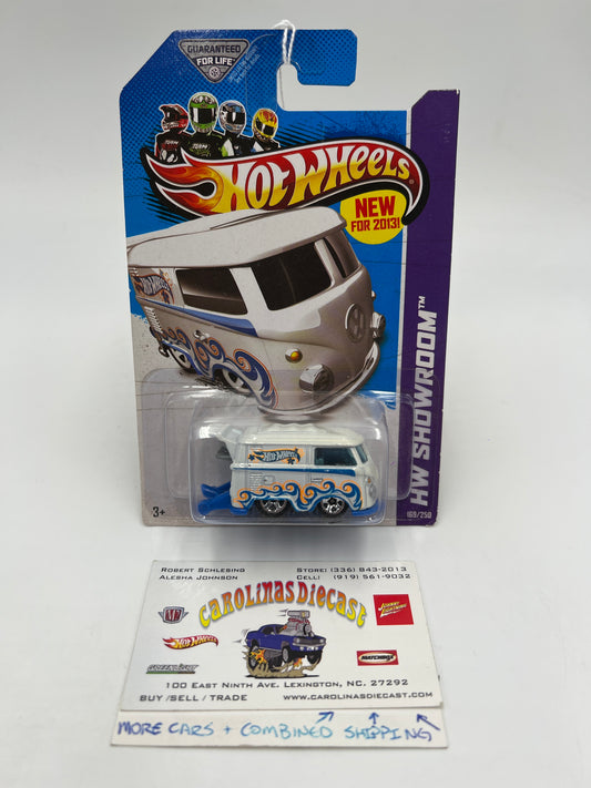 2013 Hot Wheels Showroom #169 Volkswagen Kool Kombi White 97E