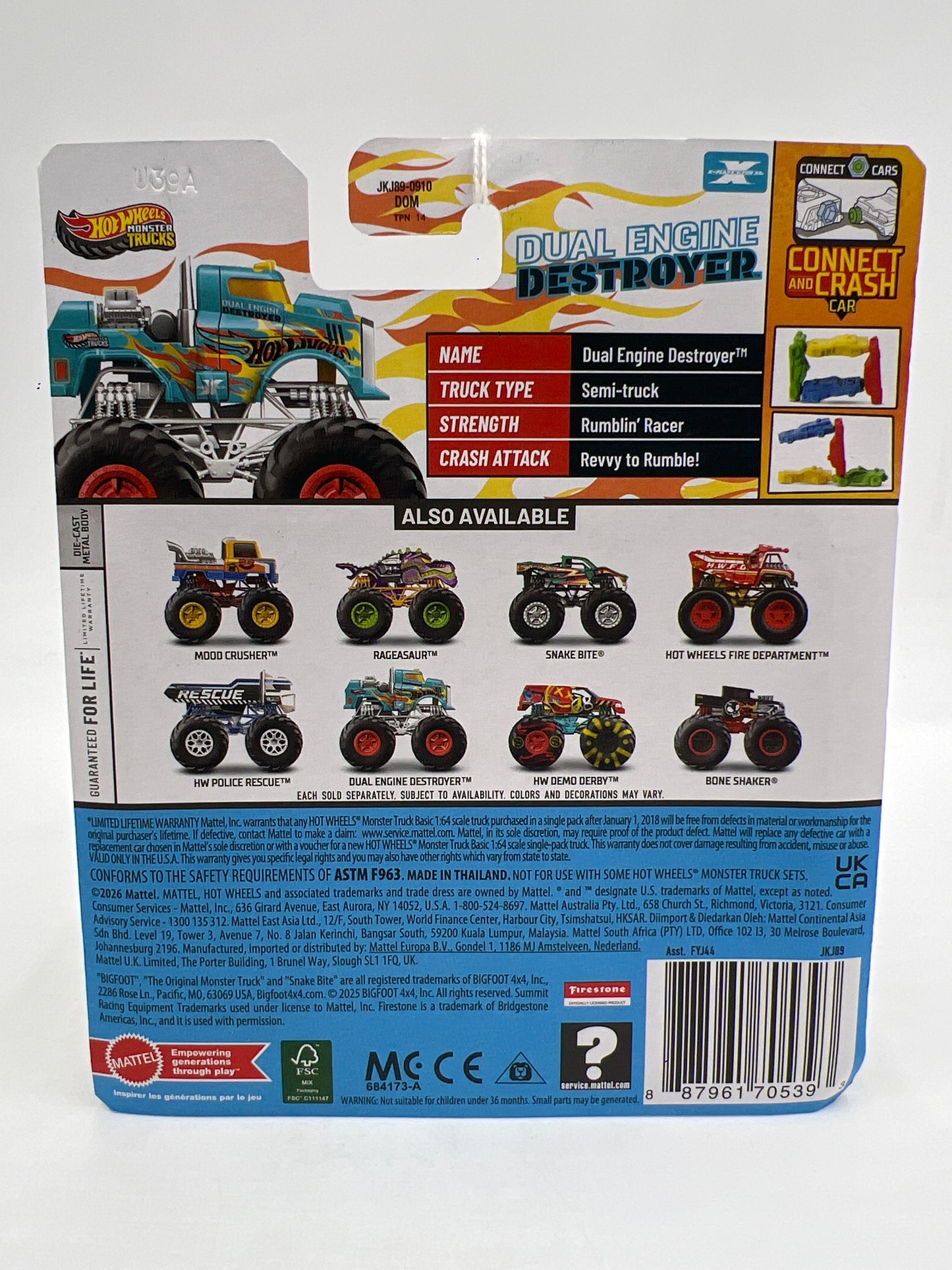 2026 Hot Wheels Monster Trucks X-Raycers XL #5 Dual Engine Destroyer 124F