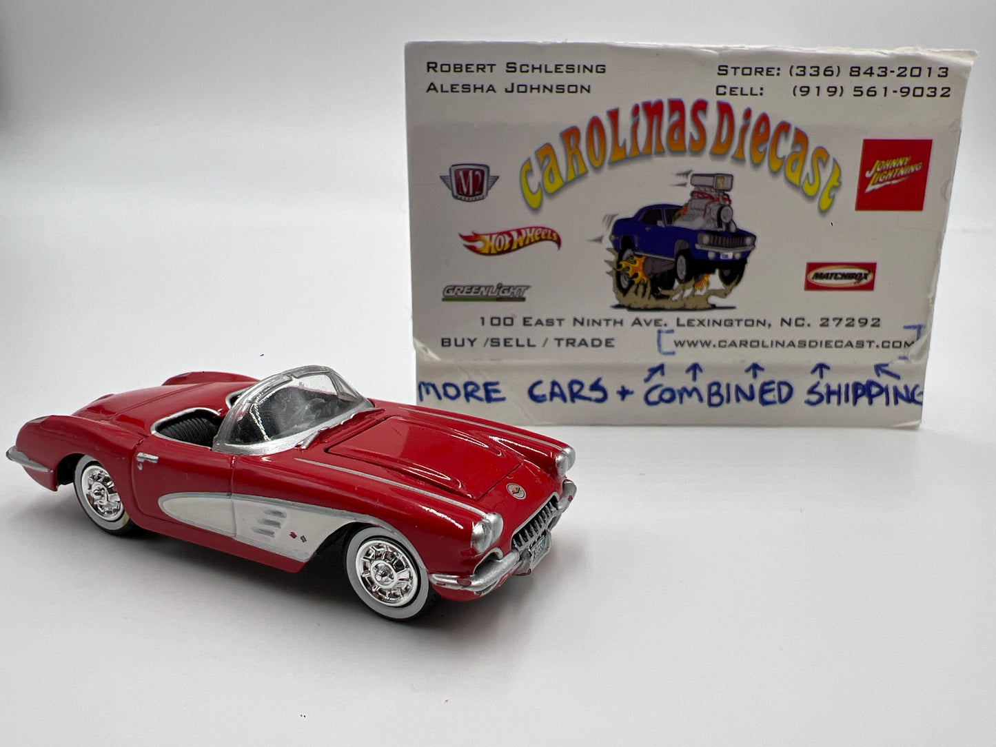 Greenlight Route 66 U.S.A Collector Pack 1959 Chevy Corvette Red Loose