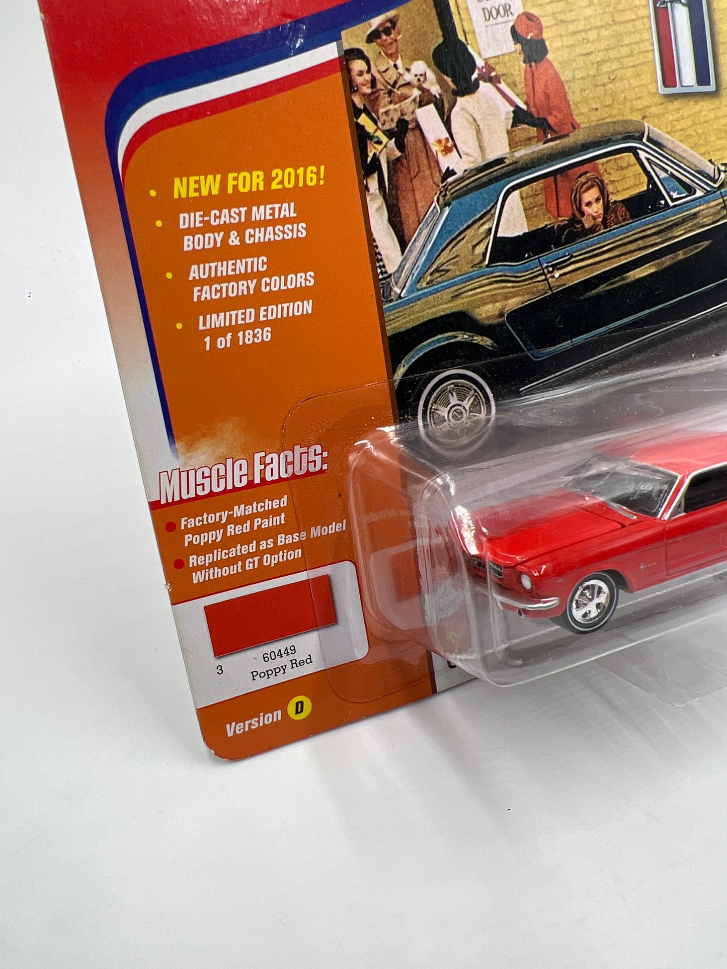 Johnny Lightning Muscle Cars USA #9 Release 2 Version D 1/1836 1965 Ford Mustang Red