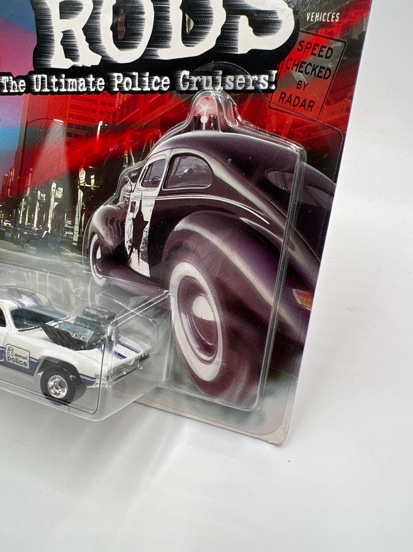 Hot Wheels Cop Rods Series 2 Detroit MI Rodger Dodger W/Real Riders SR
