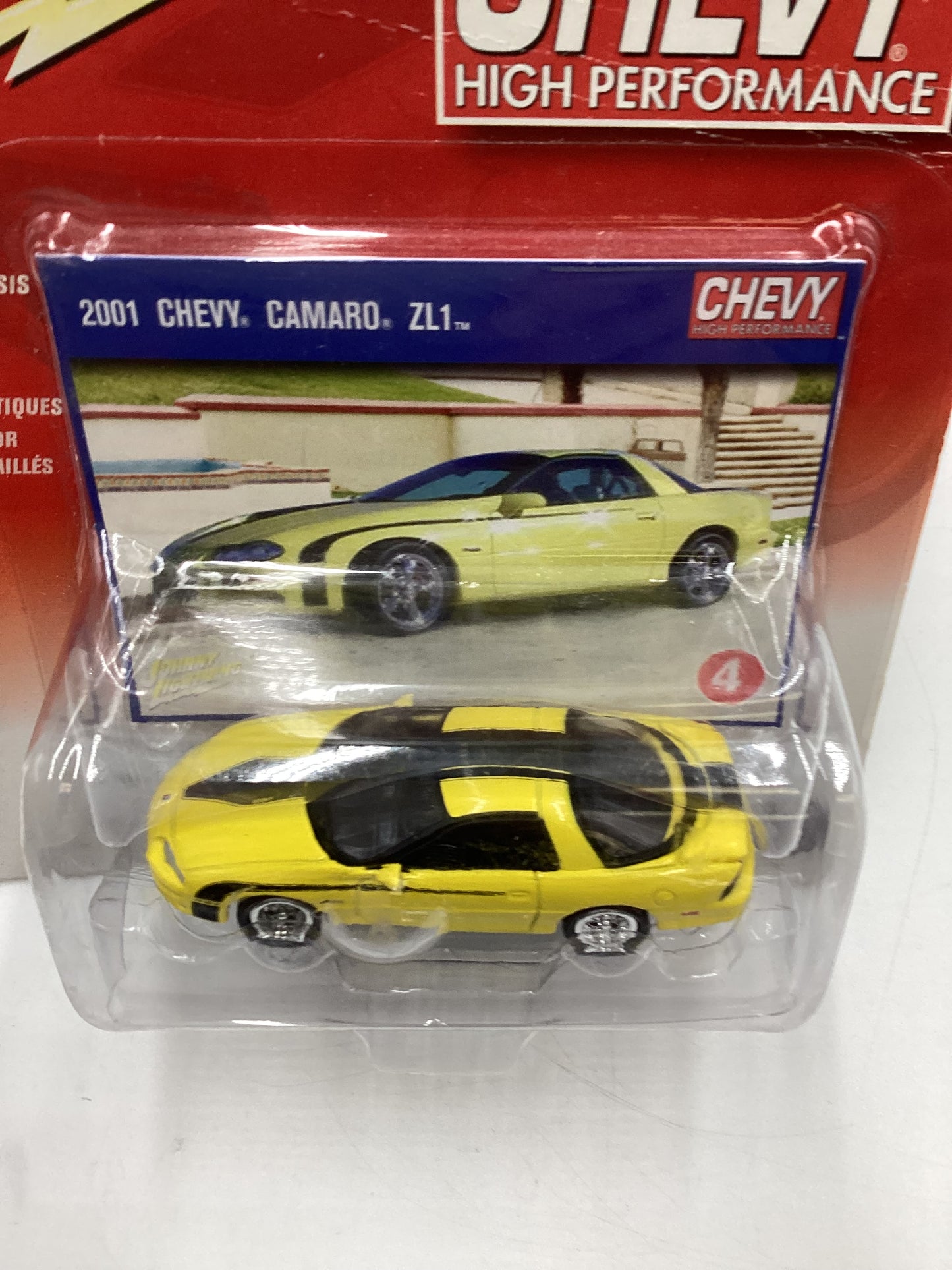 Johnny Lightning Chevy High Performance #4 2001 Chevy Camaro ZL1 Yellow