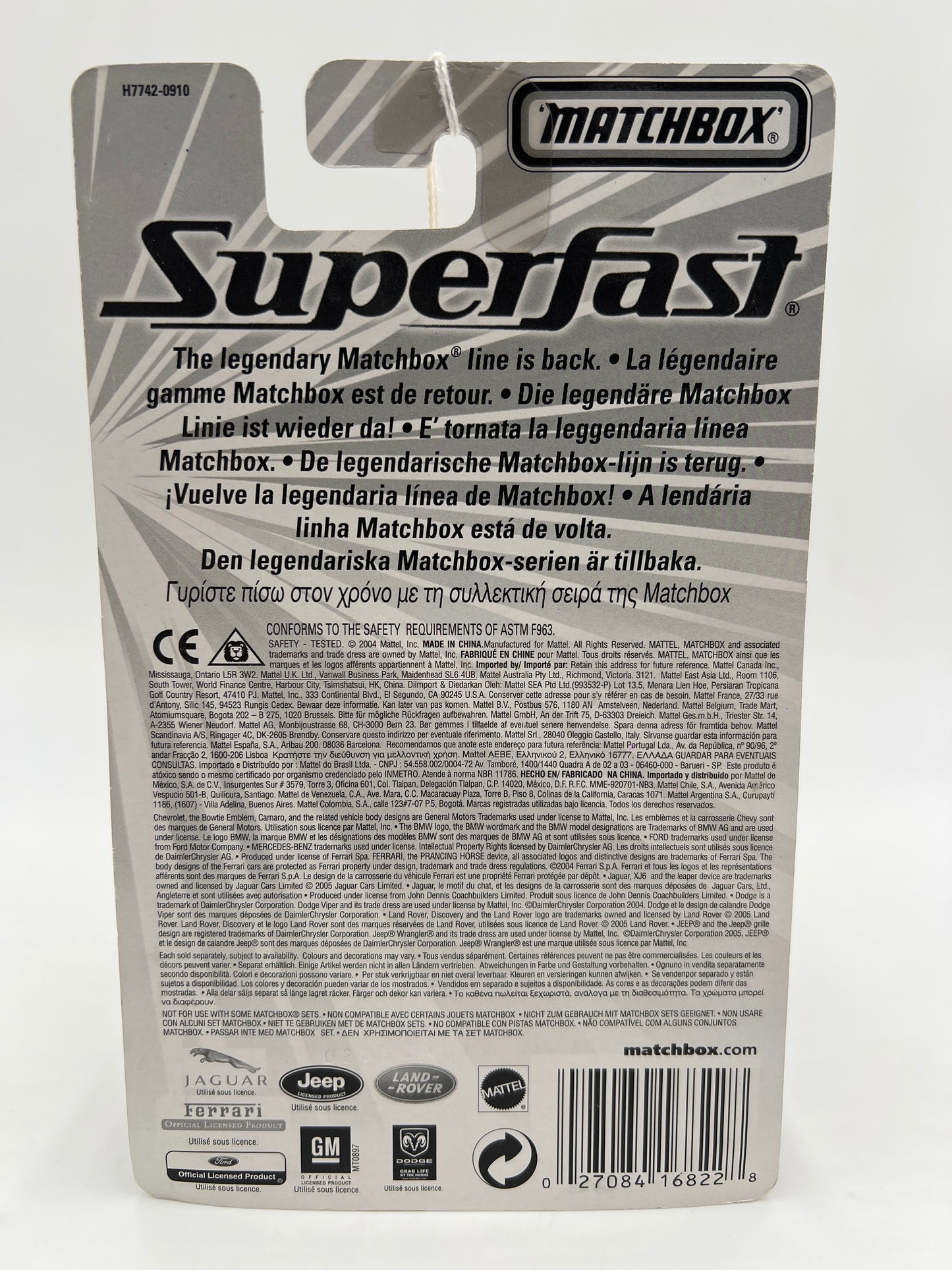 Matchbox Superfast #22 Ford SVT Mustang Cobra Yellow 169M