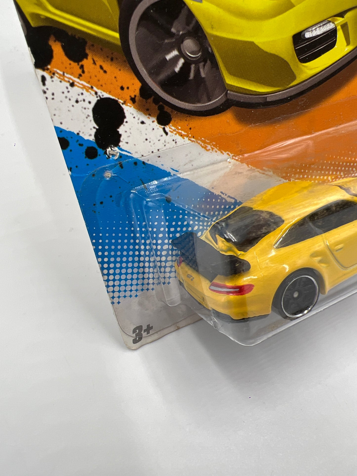 2012 Hot Wheels All Stars #124 Walmart Exclusive Porsche 911 GT2 Yellow W/Protector VHTF Bad Card