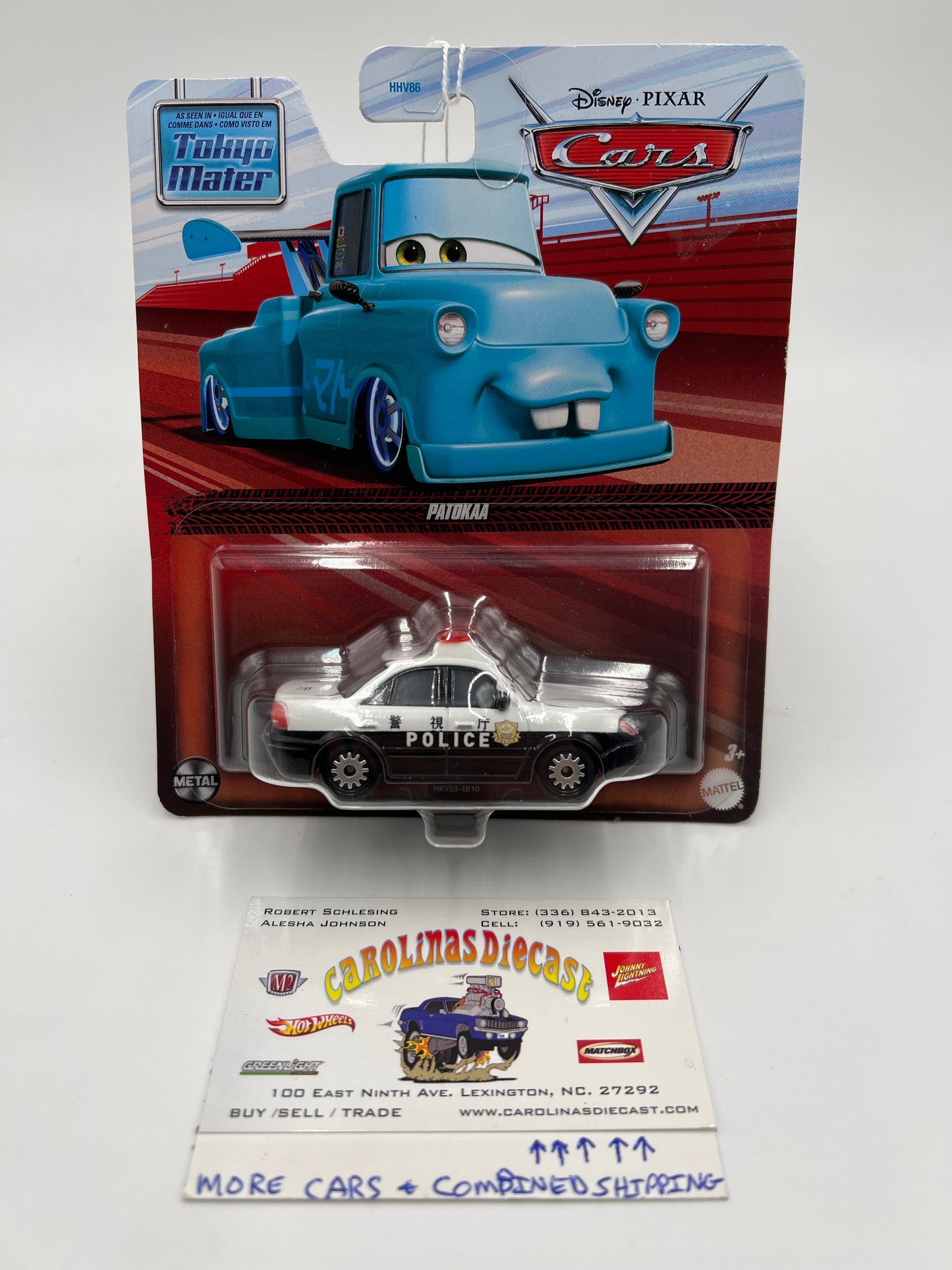 Disney Pixar Cars Tokyo Mater Patokaa Black/White 138B