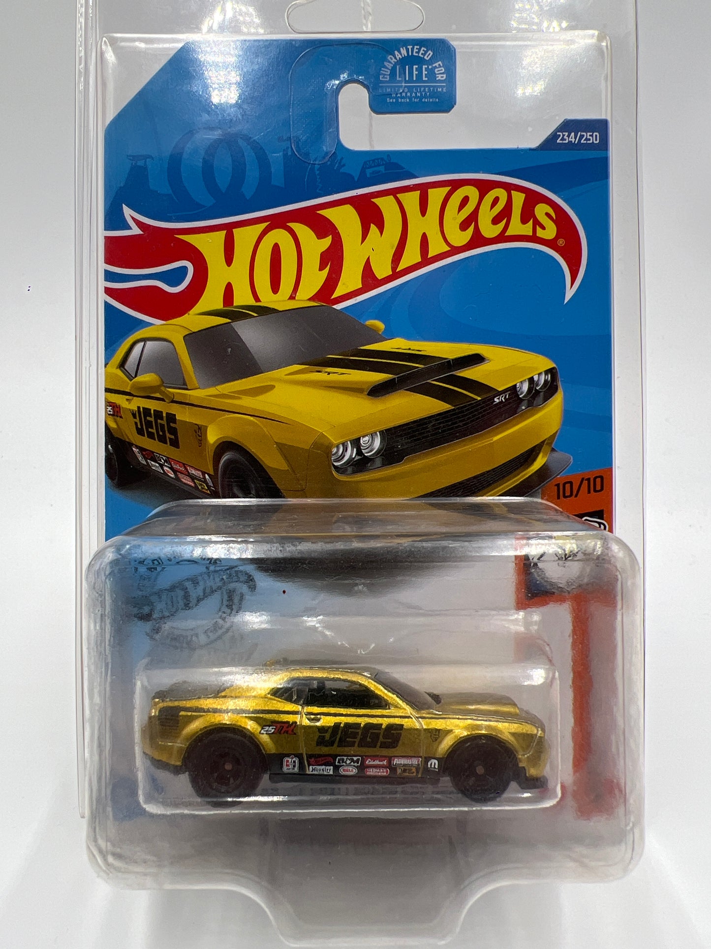 2020 Hot Wheels Super Treasure Hunt #234 18 Dodge Challenger SRT Demon Gold JEGS W/ Protector