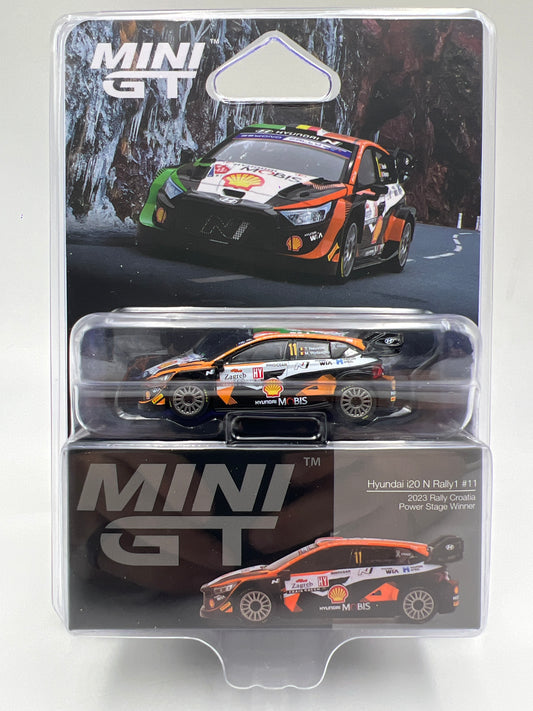 Mini GT #972 Hyundai i20 N Rally1 #11 2023 Croatia Power Stage Winner