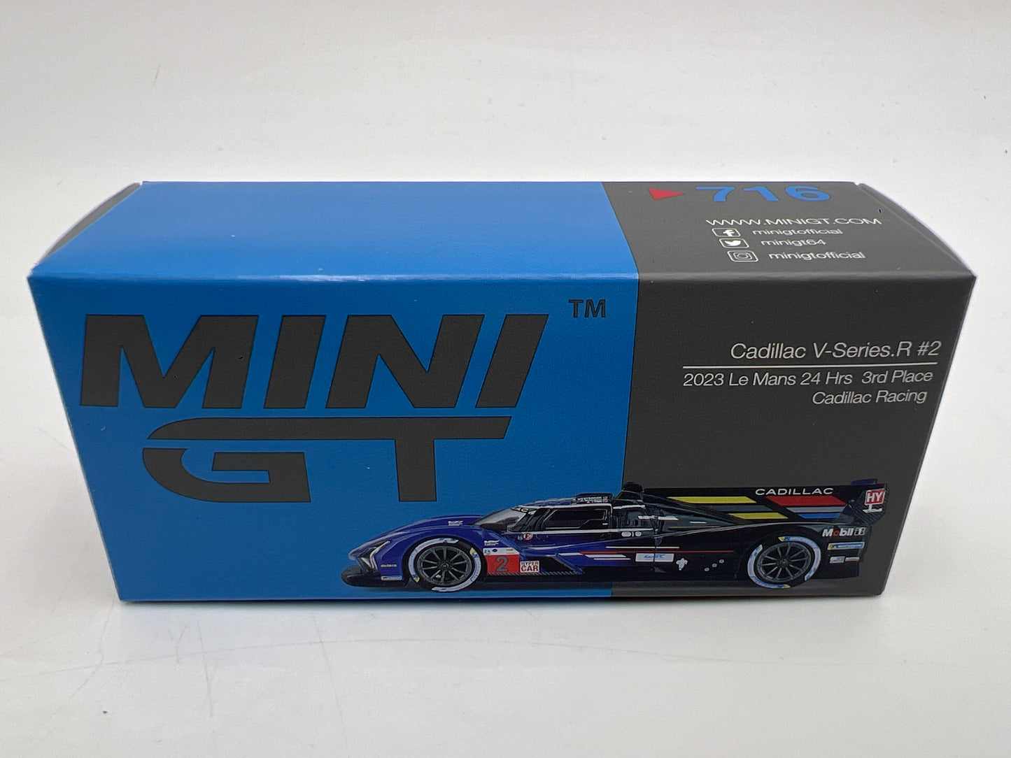 Mini GT #716 Cadillac V-Series.R #2 2023 Le Mans 24 Hrs 3rd Place Cadillac Racing