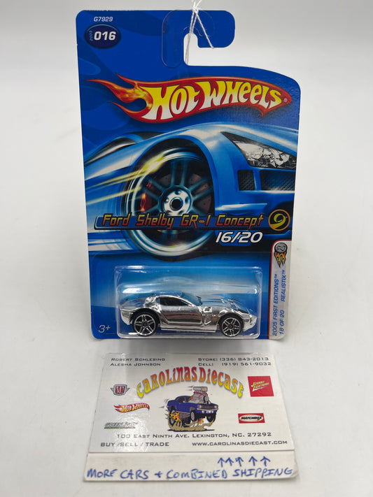 2005 Hot Wheels First Editions #016 Ford Shelby GR-I Concept Chrome 30D