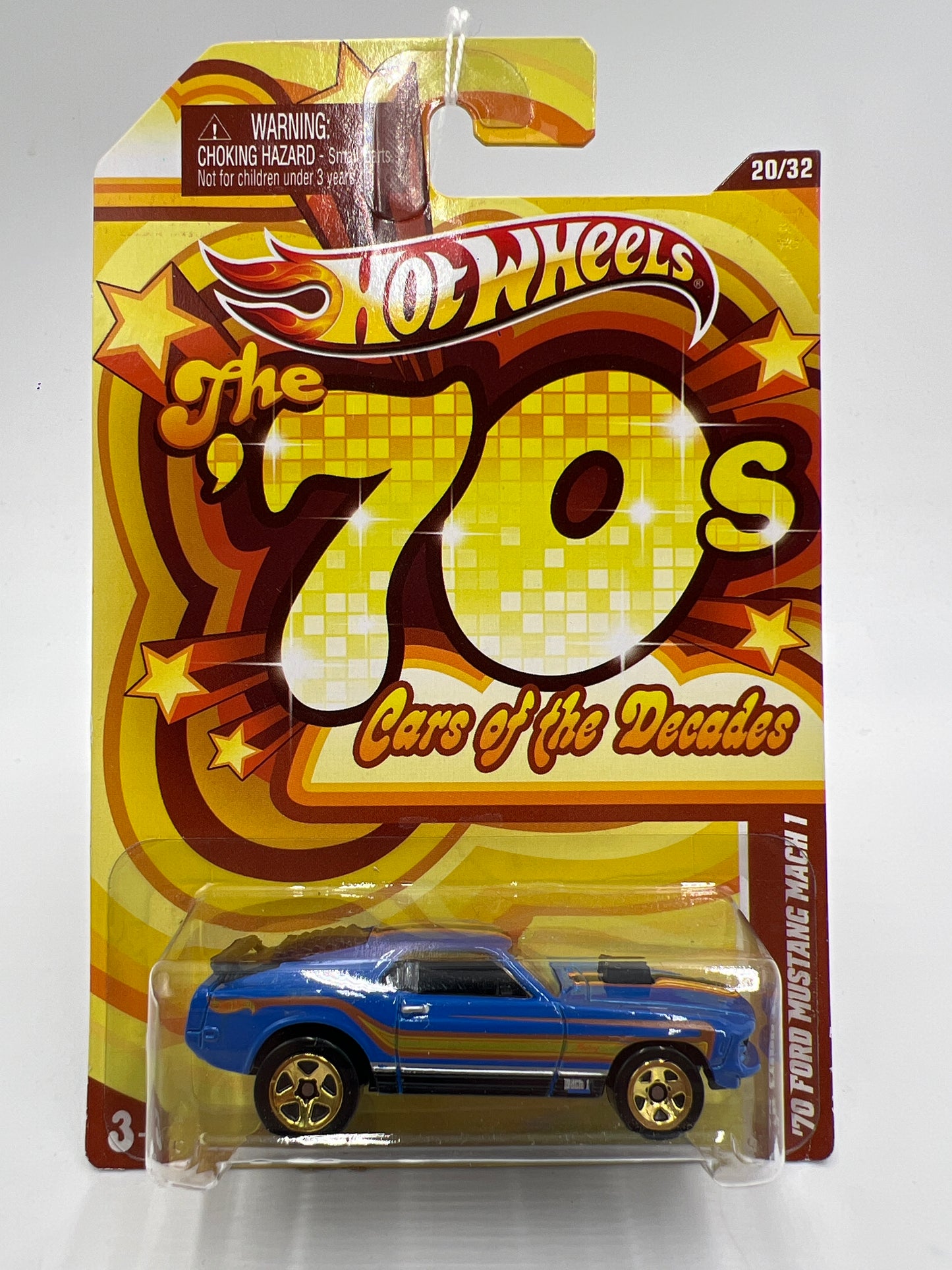 Hot Wheels Cars of the Decades The 70s #20 70 Ford Mustang Mach 1 Blue 162G