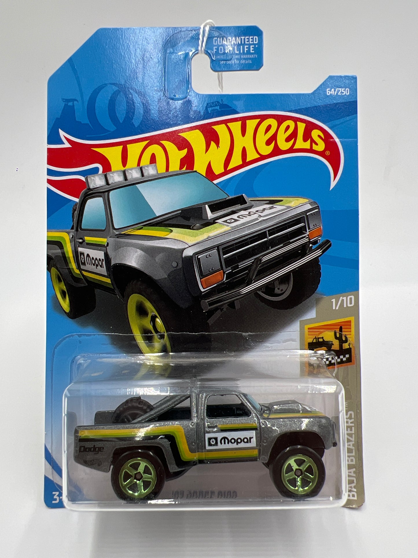 2019 Hot Wheels Baja Blazers #64 87 Dodge D100 Gray