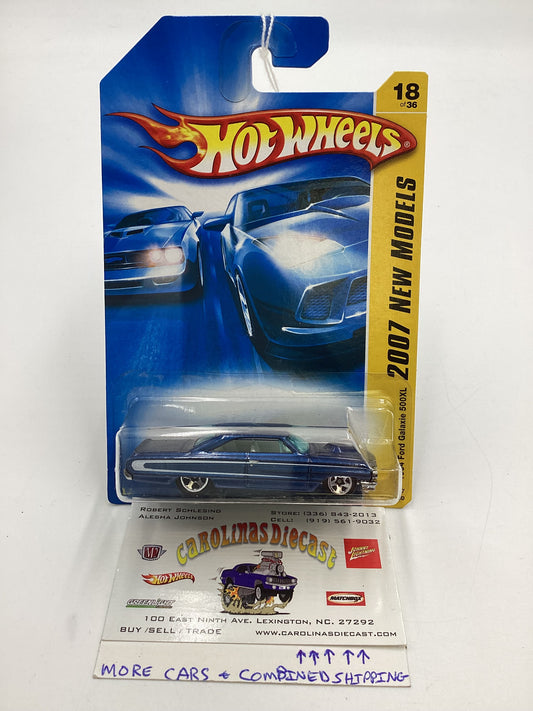 2007 Hot Wheels New Models #18 1964 Ford Galaxie 500XL Blue 24D