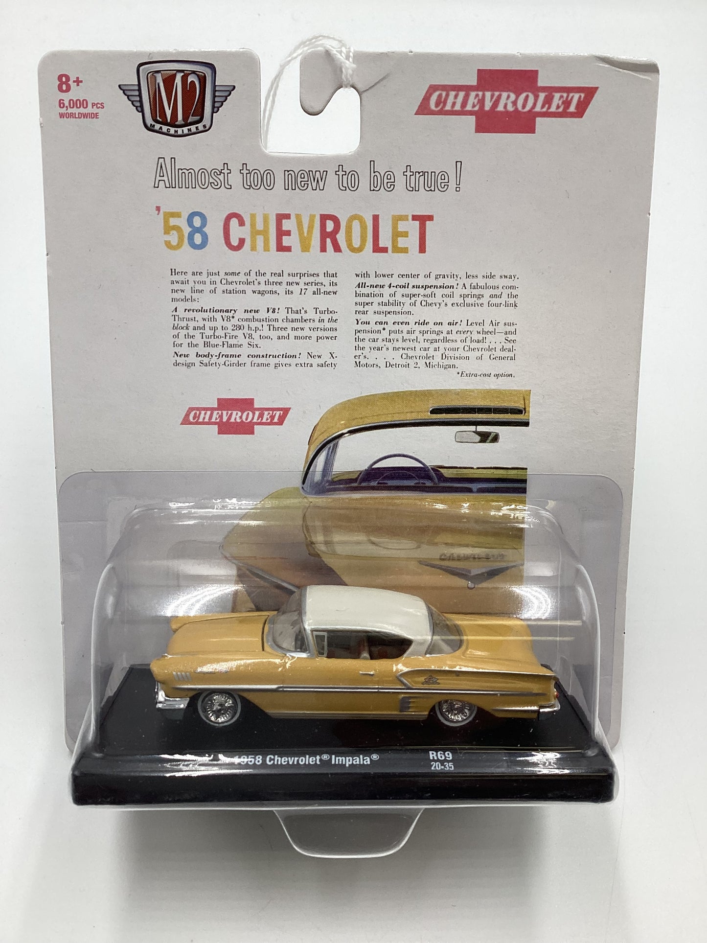 M2 Machines Auto Drivers Chevrolet 1958 Chevrolet Impala Beige R69 193i