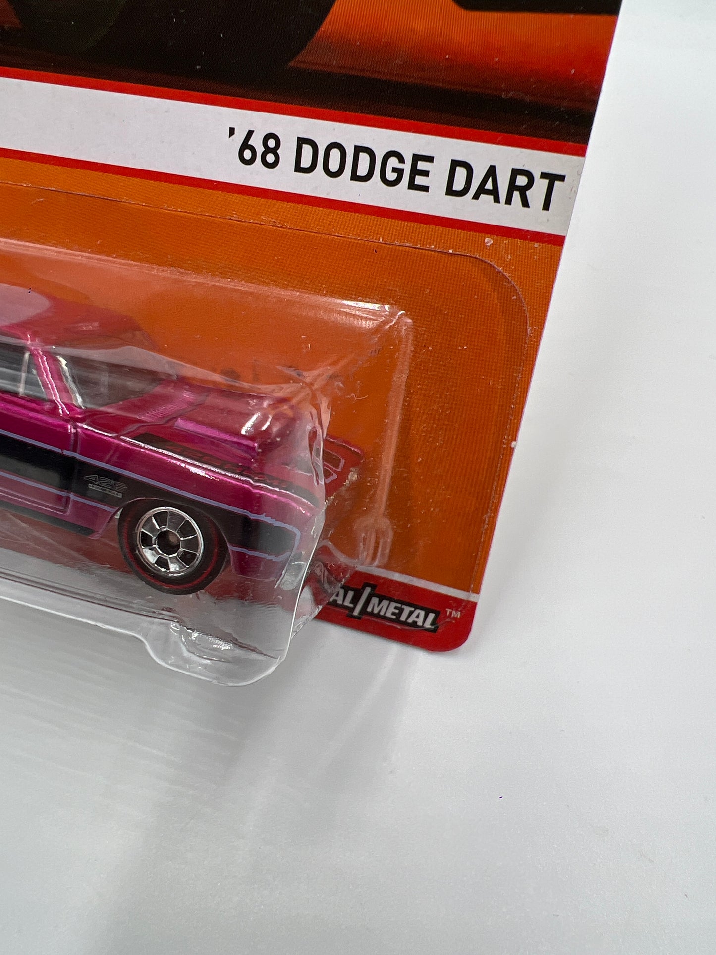 Hot Wheels Heritage Redline #6 68 Dodge Dart Pink dented Blister 160N