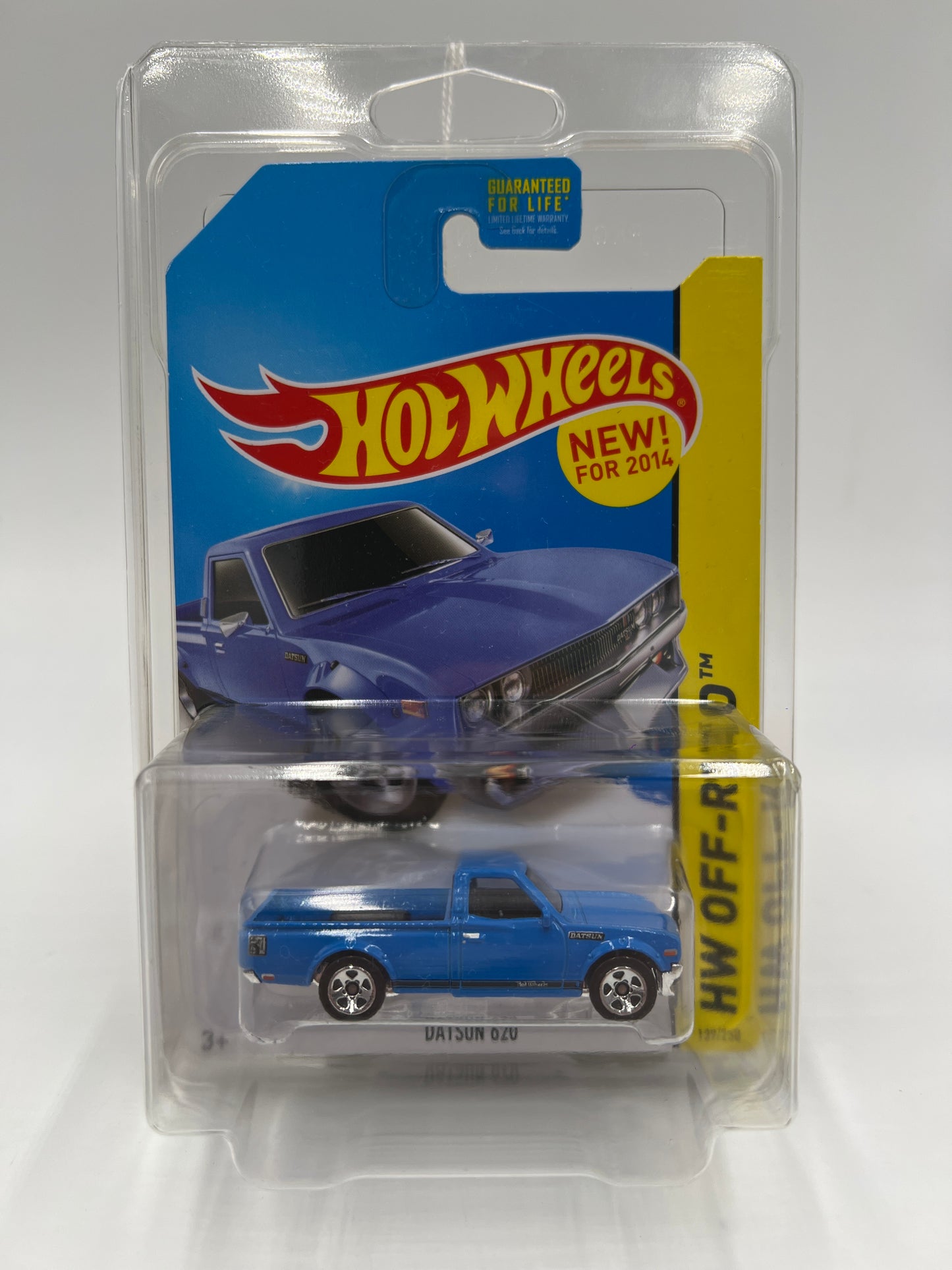 2014 Hot Wheels Kmart Exclusive Off-Road #139 Datsun 620 Blue W/Protector