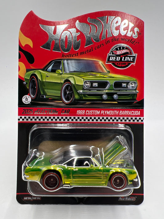2025 Hot Wheels RLC sELECTIONs Car 1968 Custom Plymouth Barracuda Antifreeze Green W/Protector