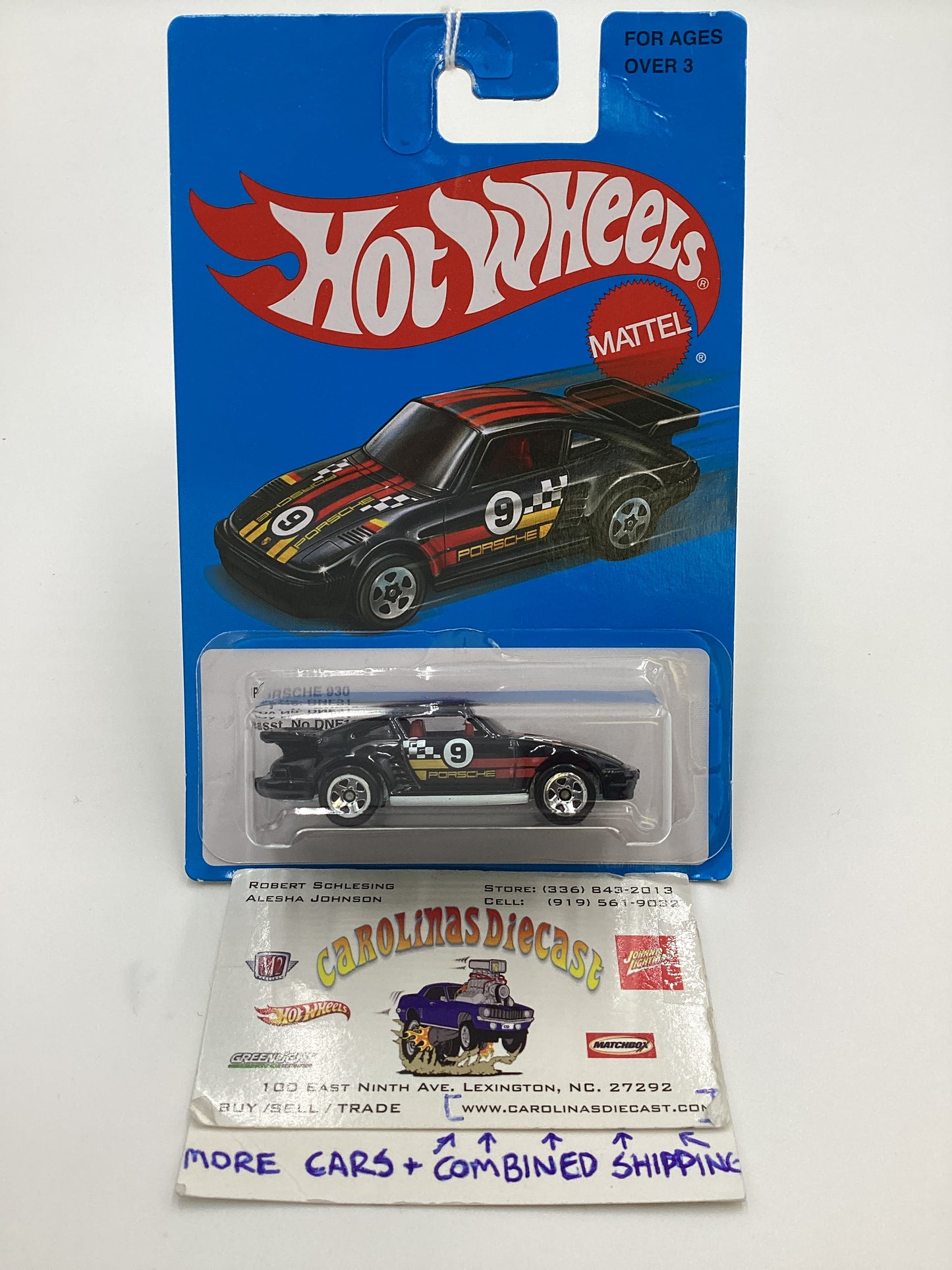 2016 Hot Wheels Target Heritage Retro DNF31 Porsche 930 Black 159D